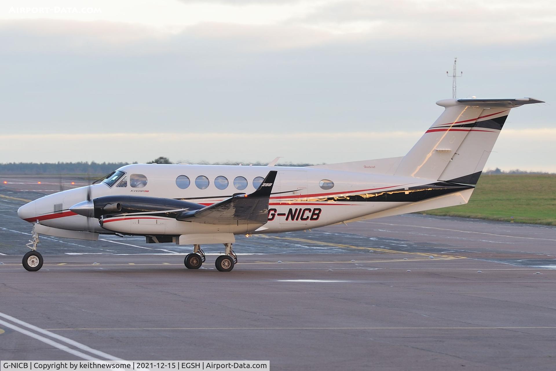 G-NICB, 2019 Beech B200GT King Air C/N BY-352, Arriving at Norwich from Biggin Hill.