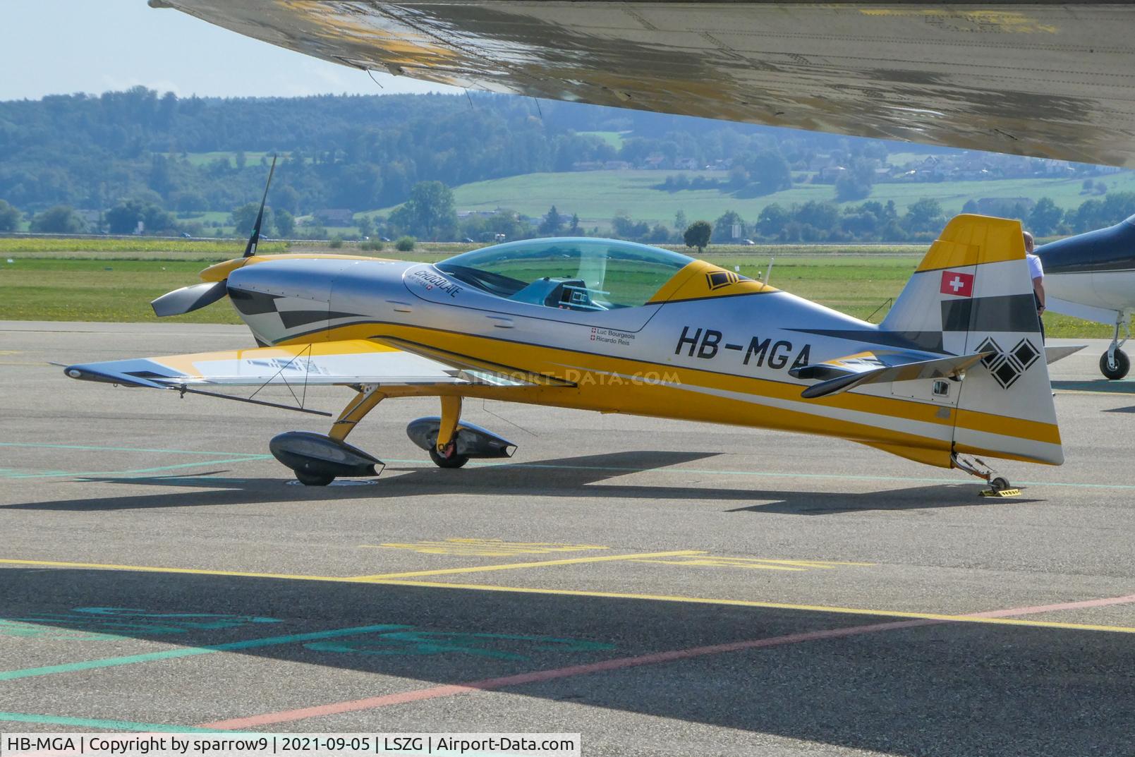 HB-MGA, 2021 Extra NG C/N NG018, Beside a DC-3 at Grenchen