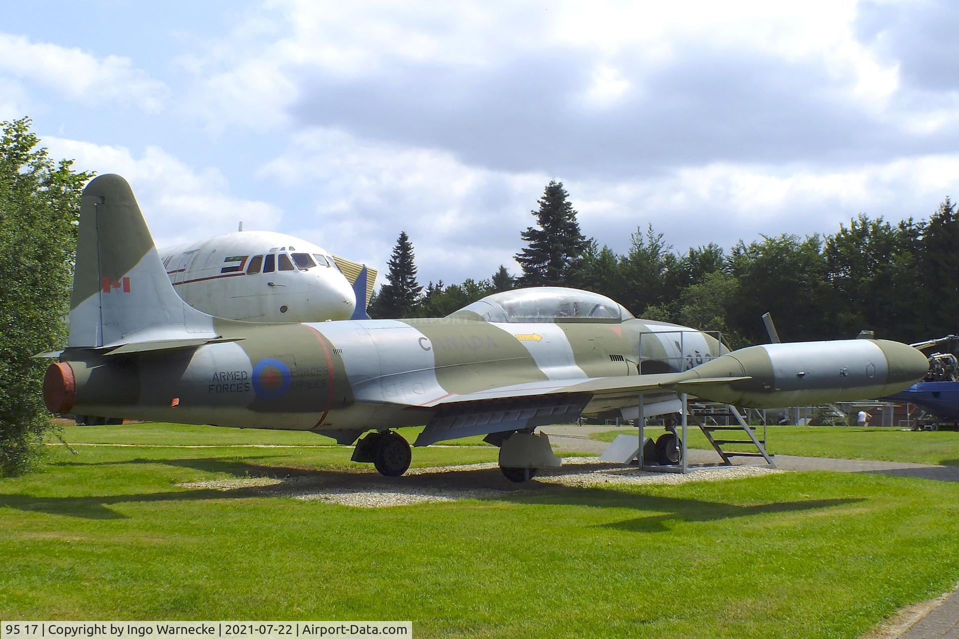 95 17, 1958 Lockheed T-33A Shooting Star C/N 580-1650, Lockheed T-33A, displayed in Canadian Forces markings at the Flugausstellung P. Junior, Hermeskeil