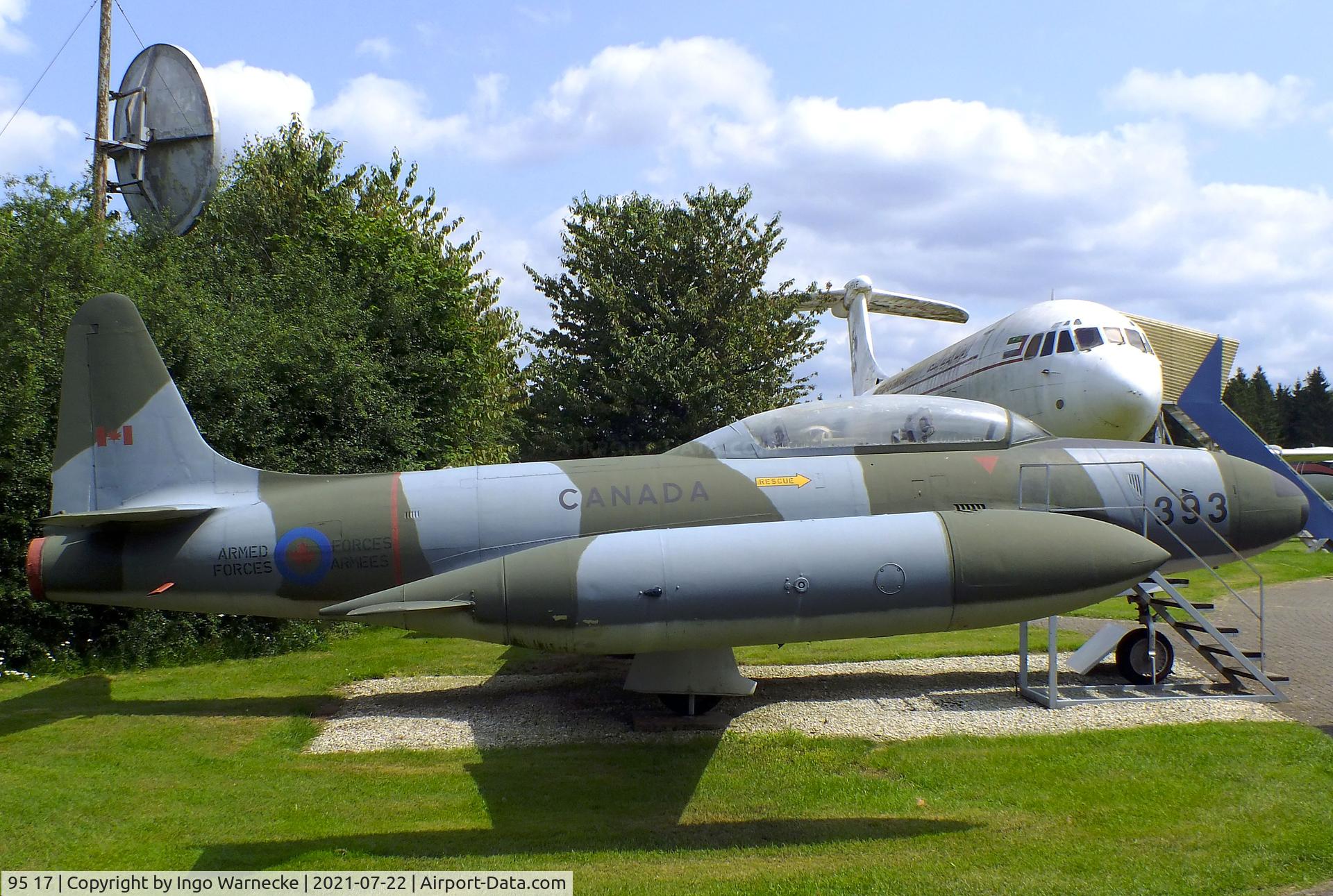 95 17, 1958 Lockheed T-33A Shooting Star C/N 580-1650, Lockheed T-33A, displayed in Canadian Forces markings at the Flugausstellung P. Junior, Hermeskeil