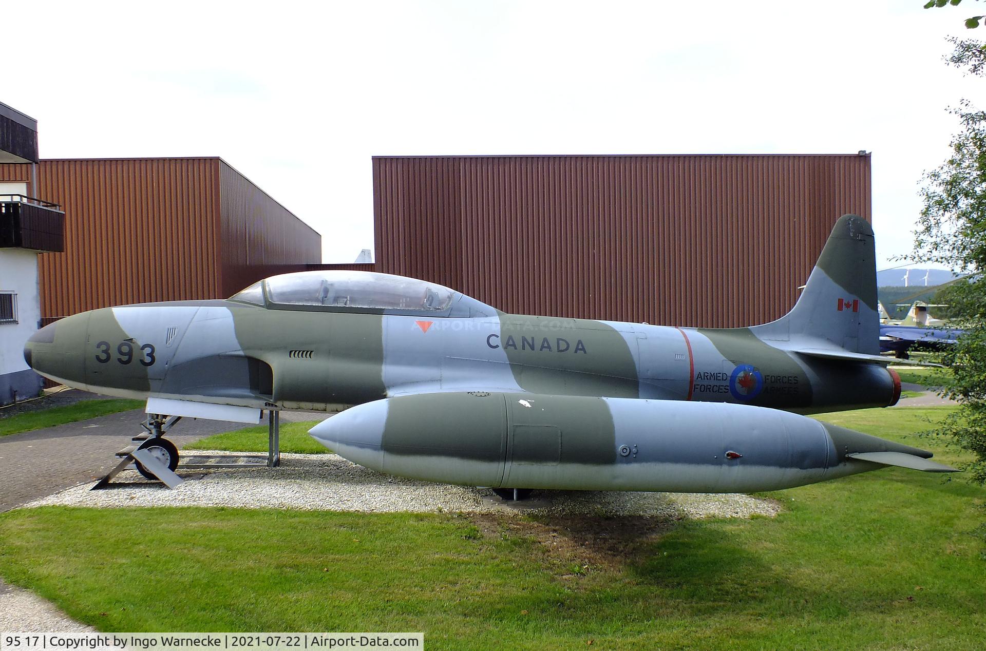 95 17, 1958 Lockheed T-33A Shooting Star C/N 580-1650, Lockheed T-33A, displayed in Canadian Forces markings at the Flugausstellung P. Junior, Hermeskeil