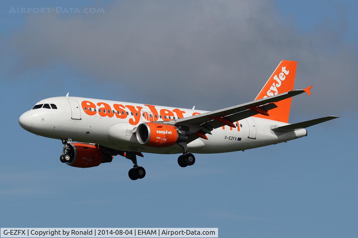 G-EZFX, 2010 Airbus A319-111 C/N 4385, at spl
