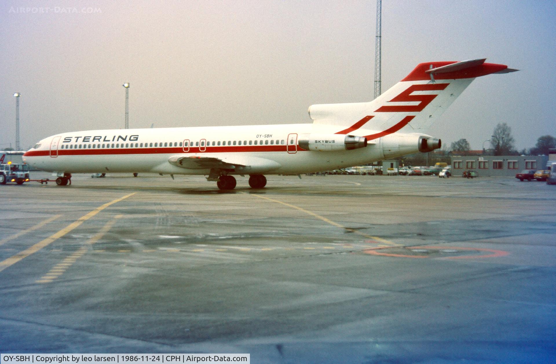 OY-SBH, 1981 Boeing 727-2B7 C/N 22164, Copenhagen 24.11.1986