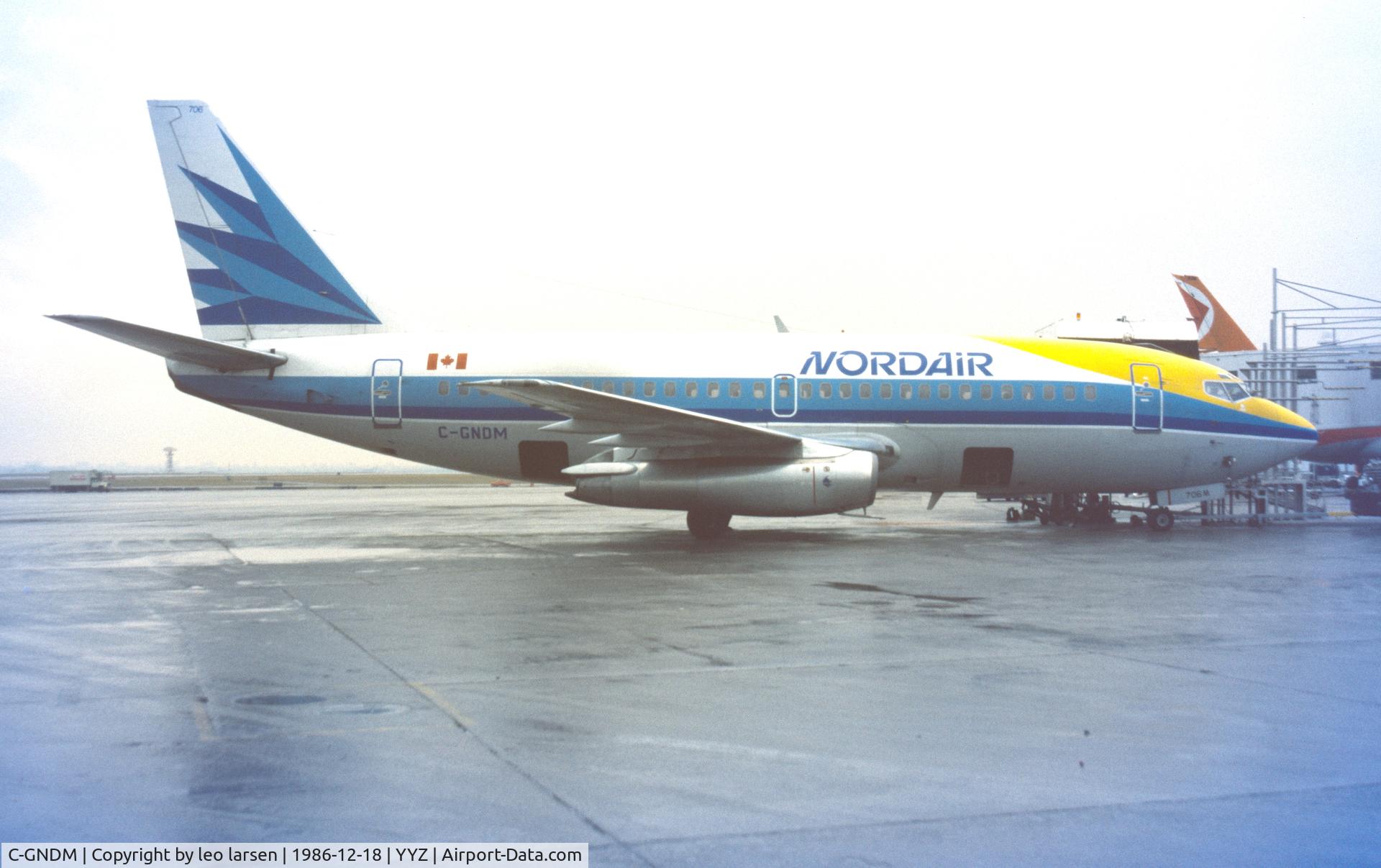 C-GNDM, 1978 Boeing 737-242 C/N 22074, Toronto 18.12.1986