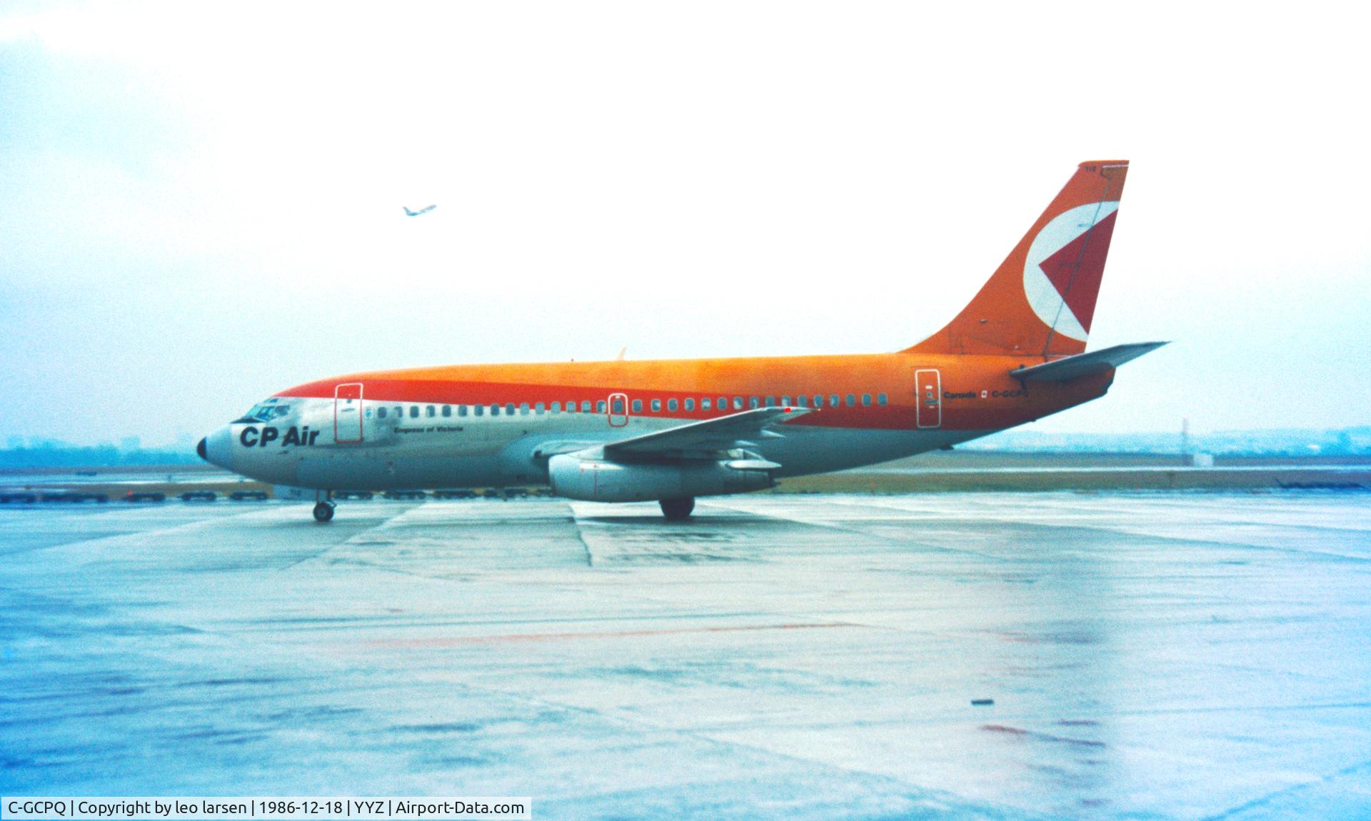 C-GCPQ, 1980 Boeing 737-217 C/N 22256, Toronto 18.12.1986