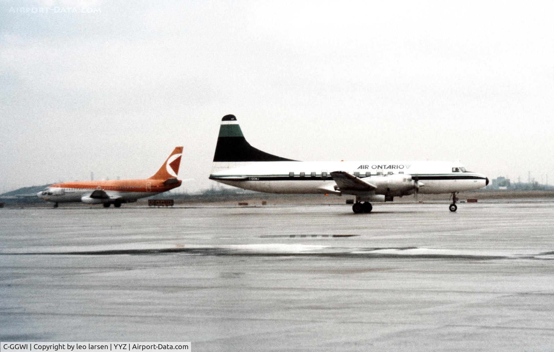 C-GGWI, 1954 Convair CV-580 C/N 169, Toronto 18.12.1986