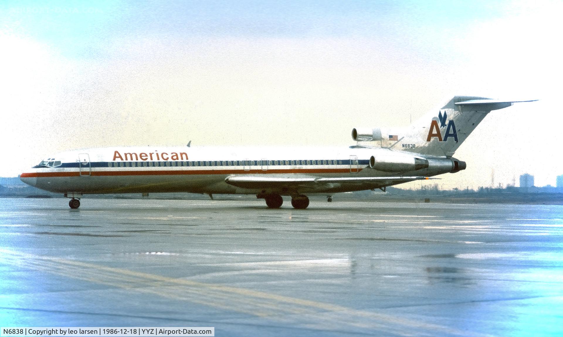 N6838, 1969 Boeing 727-223 C/N 20191, Toronto 18.12.1986