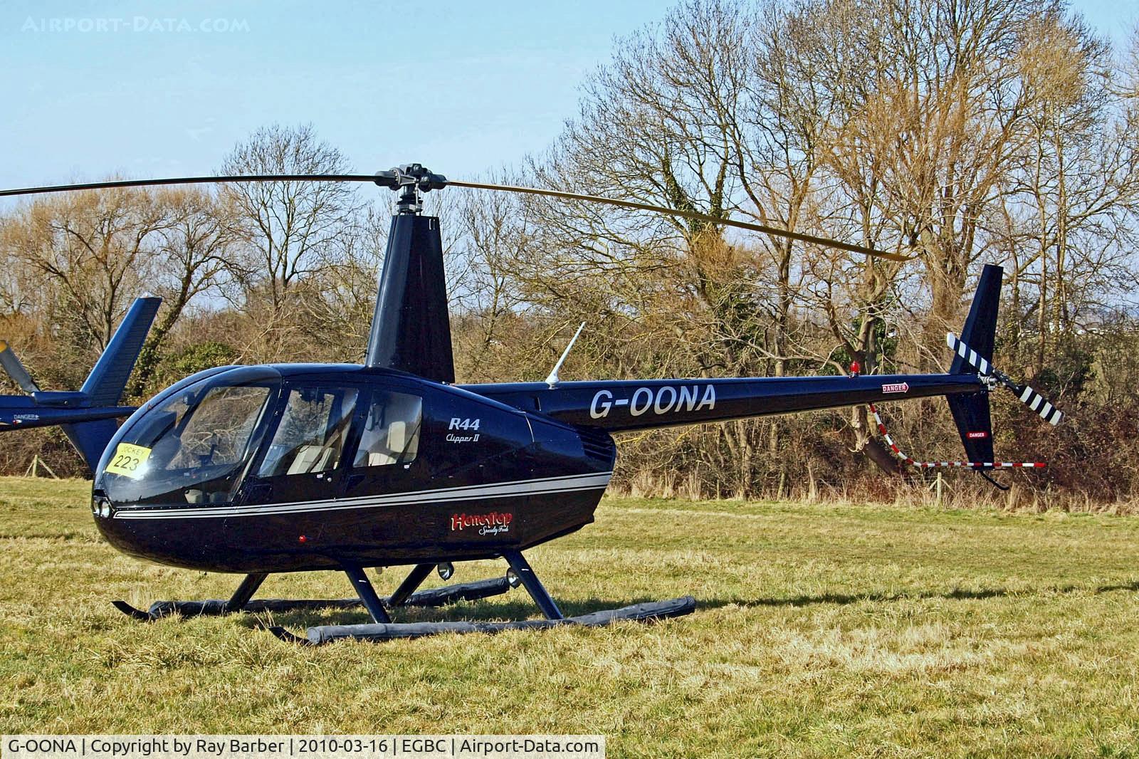 G-OONA, 2005 Robinson R44 Clipper II C/N 10907, G-OONA   Robinson R-44 Clipper [10907] Cheltenham Racecourse~G 16/03/2010