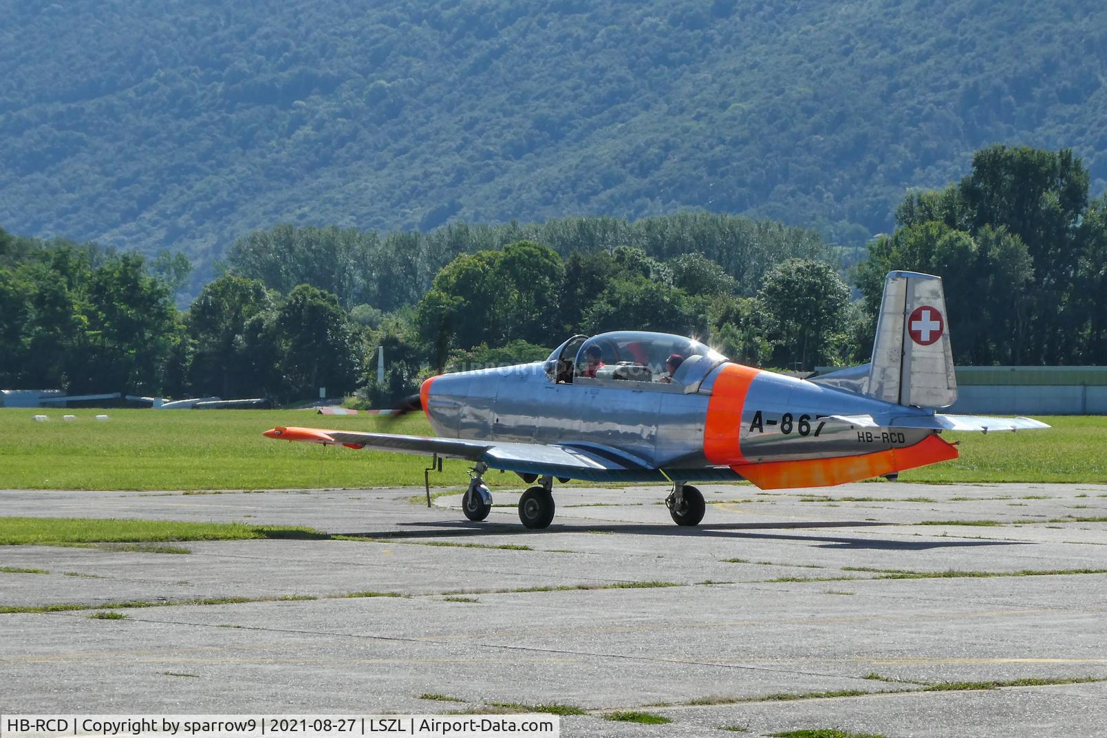 HB-RCD, 1959 Pilatus P3-05 C/N 505-54, At Locarno-Magadino, where it has been used for the formation of Swiss AF-pilots.