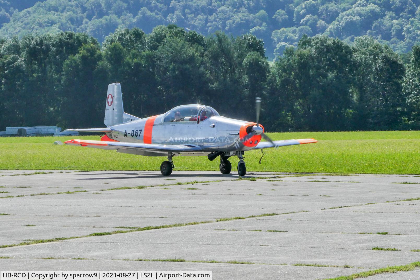 HB-RCD, 1959 Pilatus P3-05 C/N 505-54, At Locarno-Magadino, where it has been used for the formation of Swiss AF-pilots.