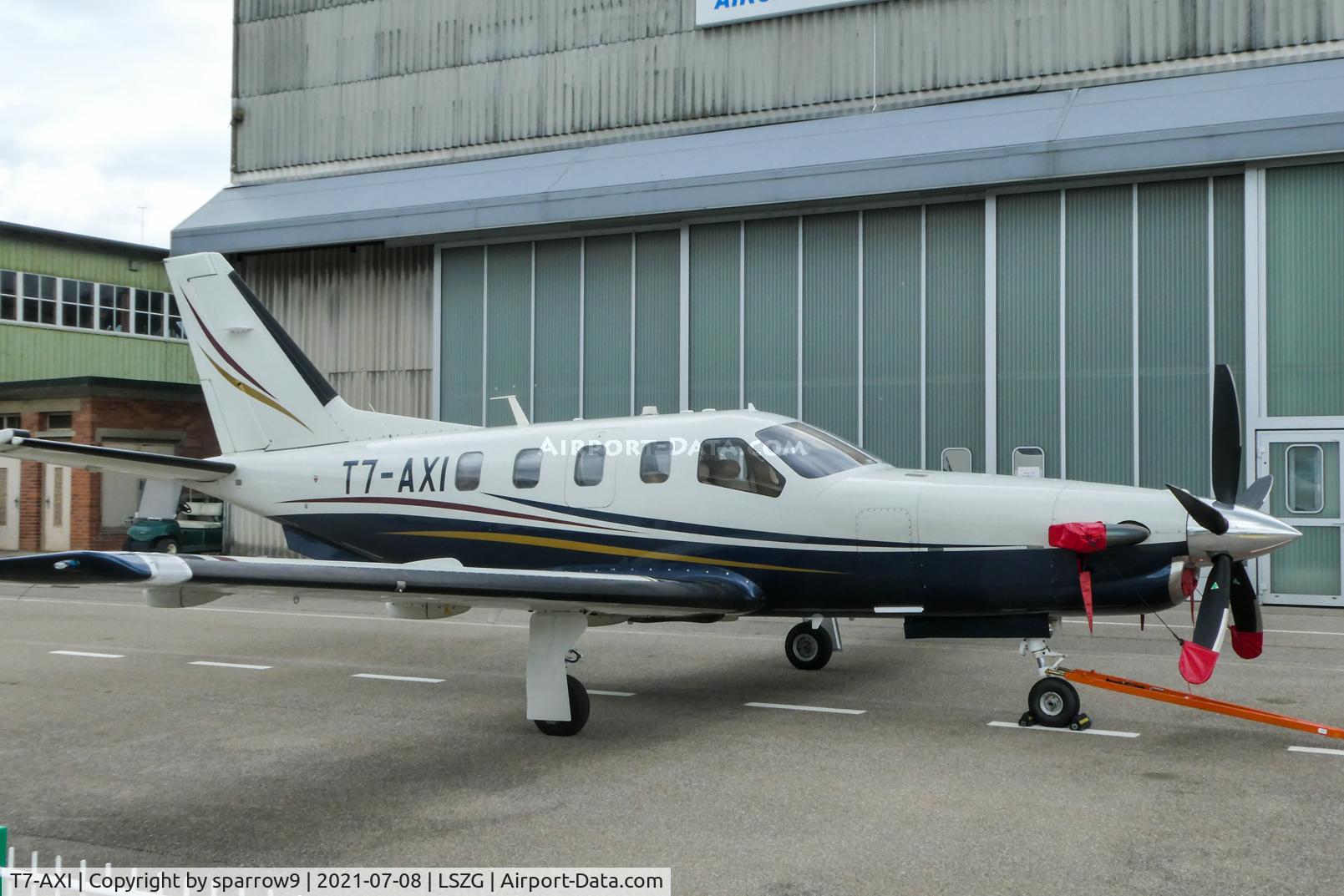 T7-AXI, 2003 Socata TBM-700 C2 C/N 288, At Grenchen. Later to OE-EMT, then N412DF, after that exported to Brazil