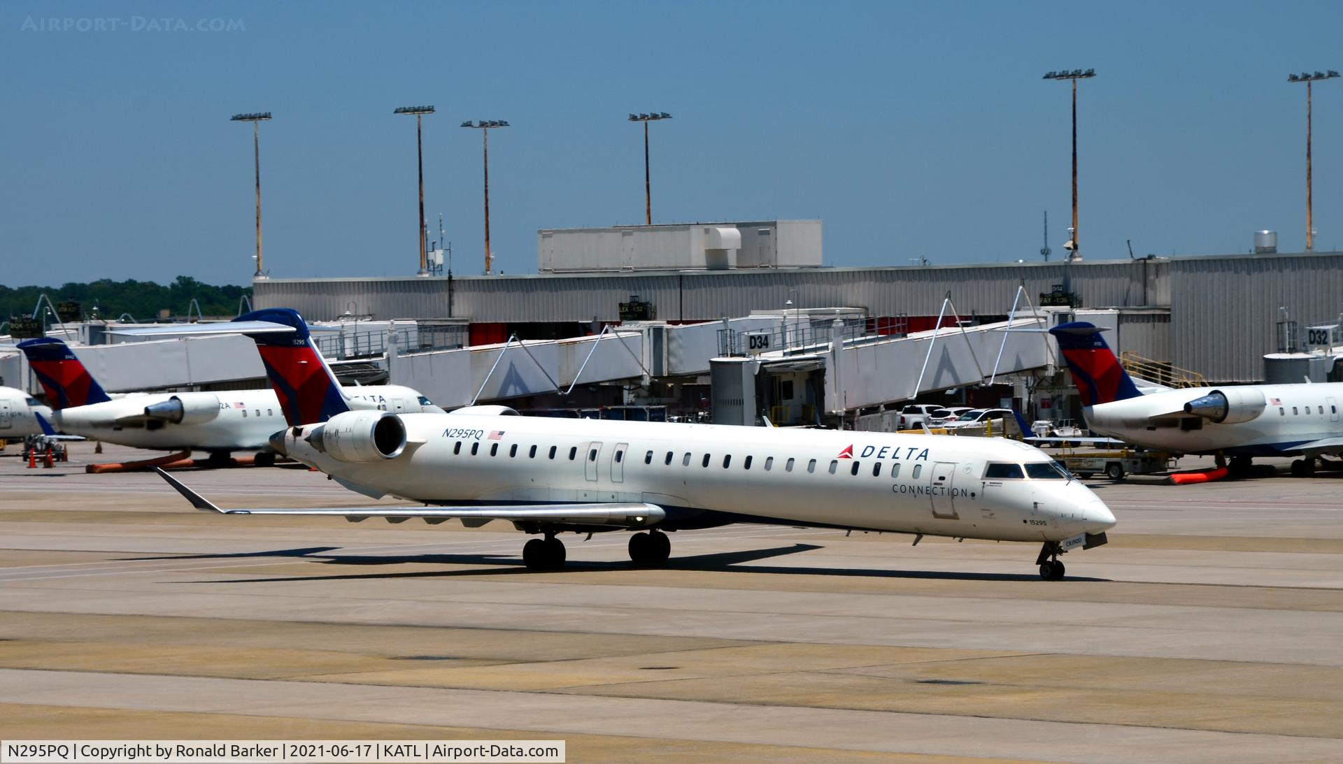 N295PQ, 2013 Bombardier CRJ-900 (CL-600-2D24) C/N 15295, Taxi Atlanta