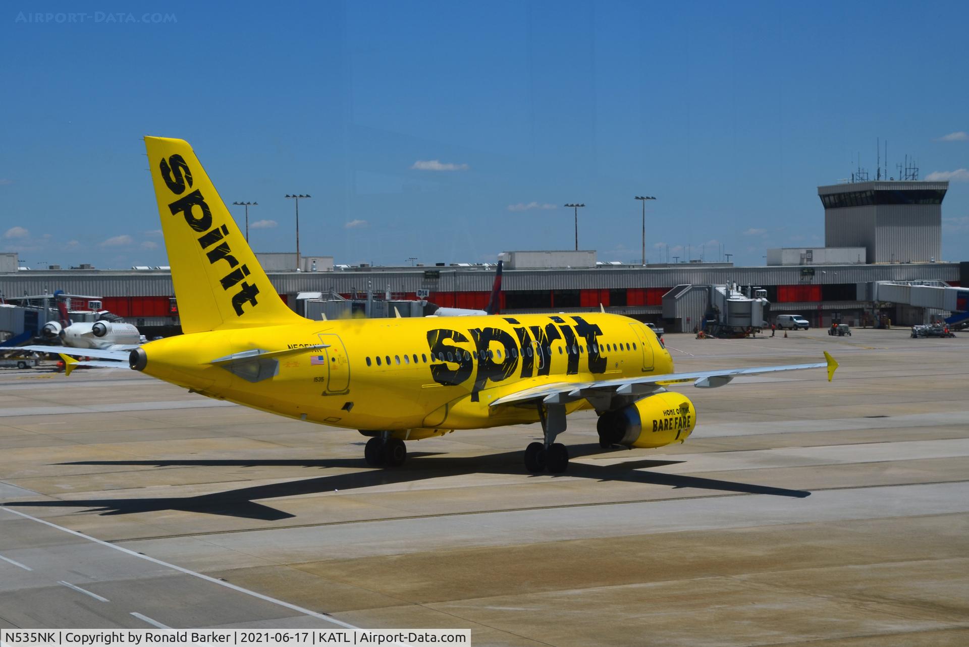 N535NK, 2010 Airbus A319-133LR C/N 4403, Spirit Taxi Atlanta