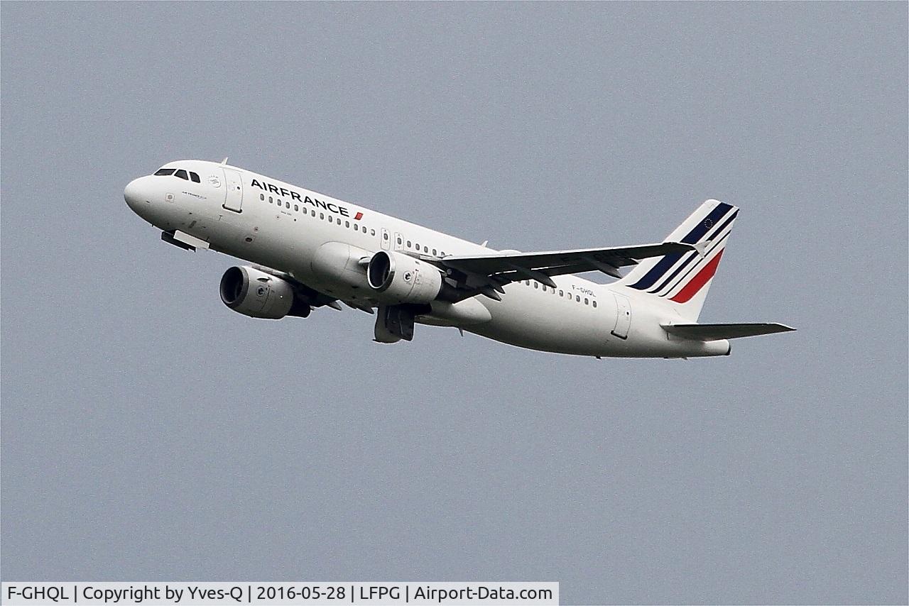 F-GHQL, 1991 Airbus A320-211 C/N 0239, Airbus A320-211, Climbing from rwy 08L, Roissy Charles De Gaulle airport (LFPG-CDG)