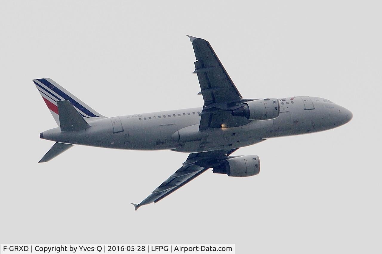 F-GRXD, 2002 Airbus A319-111 C/N 1699, Airbus A319-111, Climbing from rwy 08L, Roissy Charles De Gaulle airport (LFPG-CDG)
