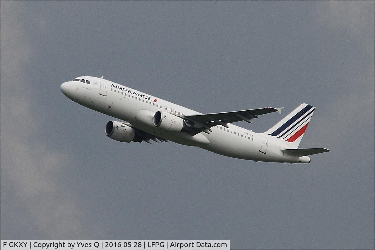 F-GKXY, 2009 Airbus A320-214 C/N 4105, Airbus A320-214, Climbing from Rwy 08L, Roissy Charles De Gaulle Airport (LFPG-CDG)