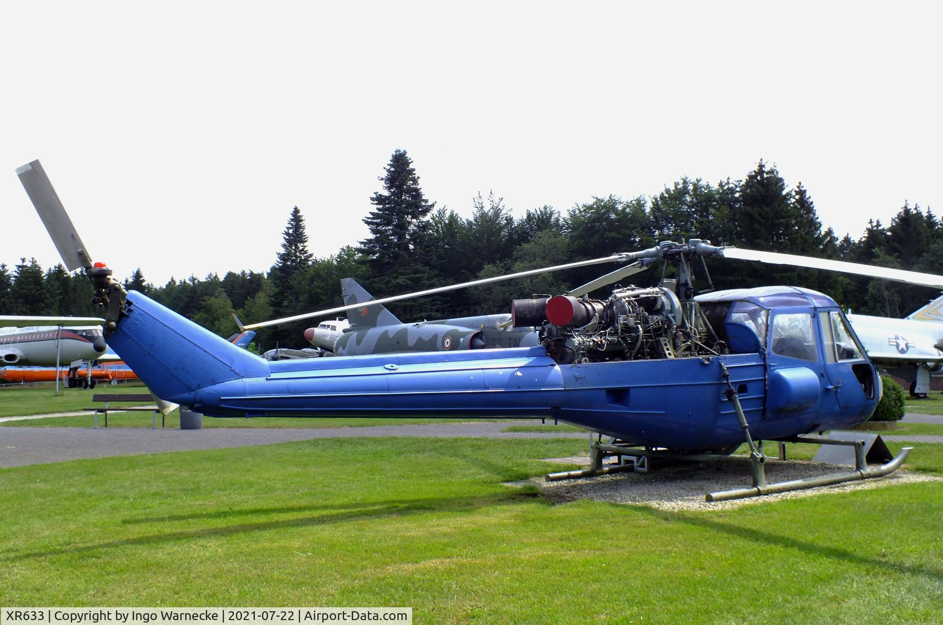 XR633, 1964 Westland Scout AH.1 C/N F9533, Westland Scout AH1, used as a childrens 'hands-on-exhibit' at the Flugausstellung P. Junior, Hermeskeil