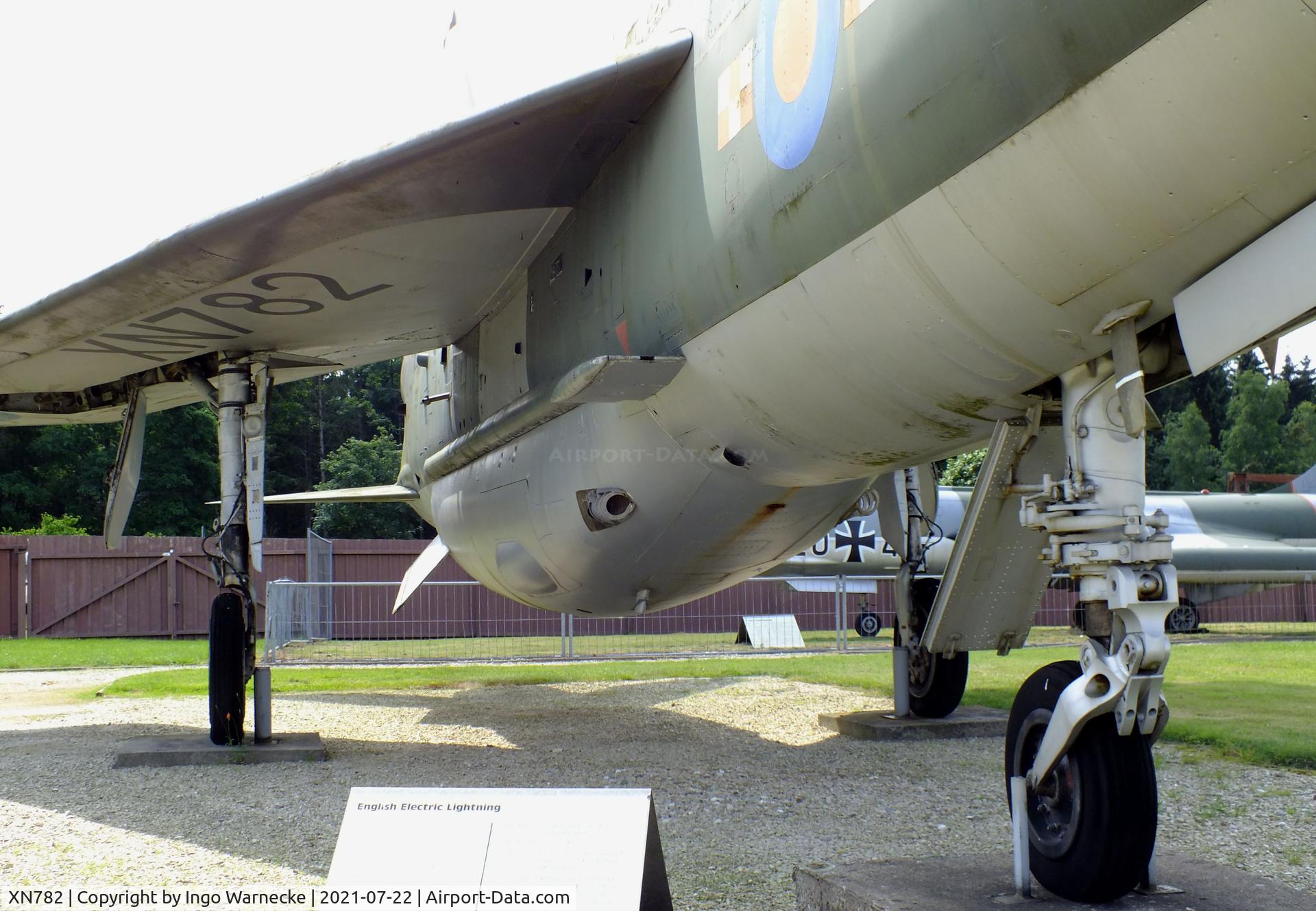 XN782, 1962 English Electric Lightning F.2A C/N 95135, English Electric (BAC) Lightning F2A at the Flugausstellung P. Junior, Hermeskeil
