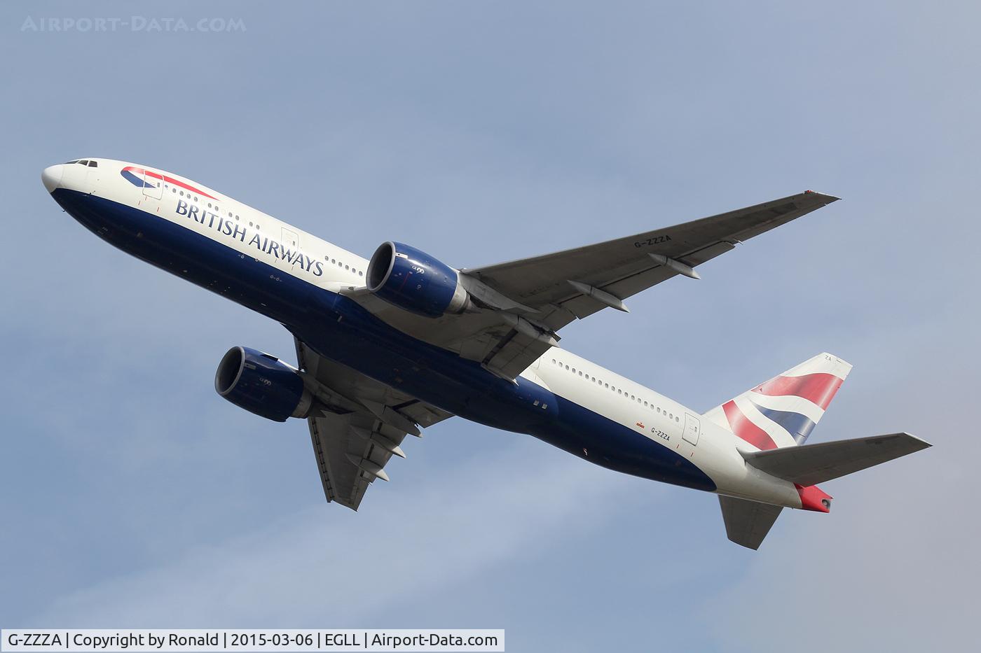 G-ZZZA, 1995 Boeing 777-236 C/N 27105, at lhr