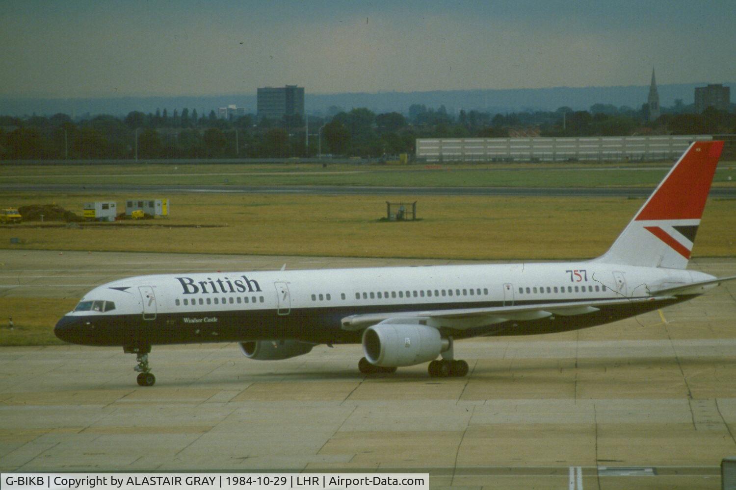G-BIKB, 1982 Boeing 757-236 C/N 22173, taken from Queens building at Heathrow