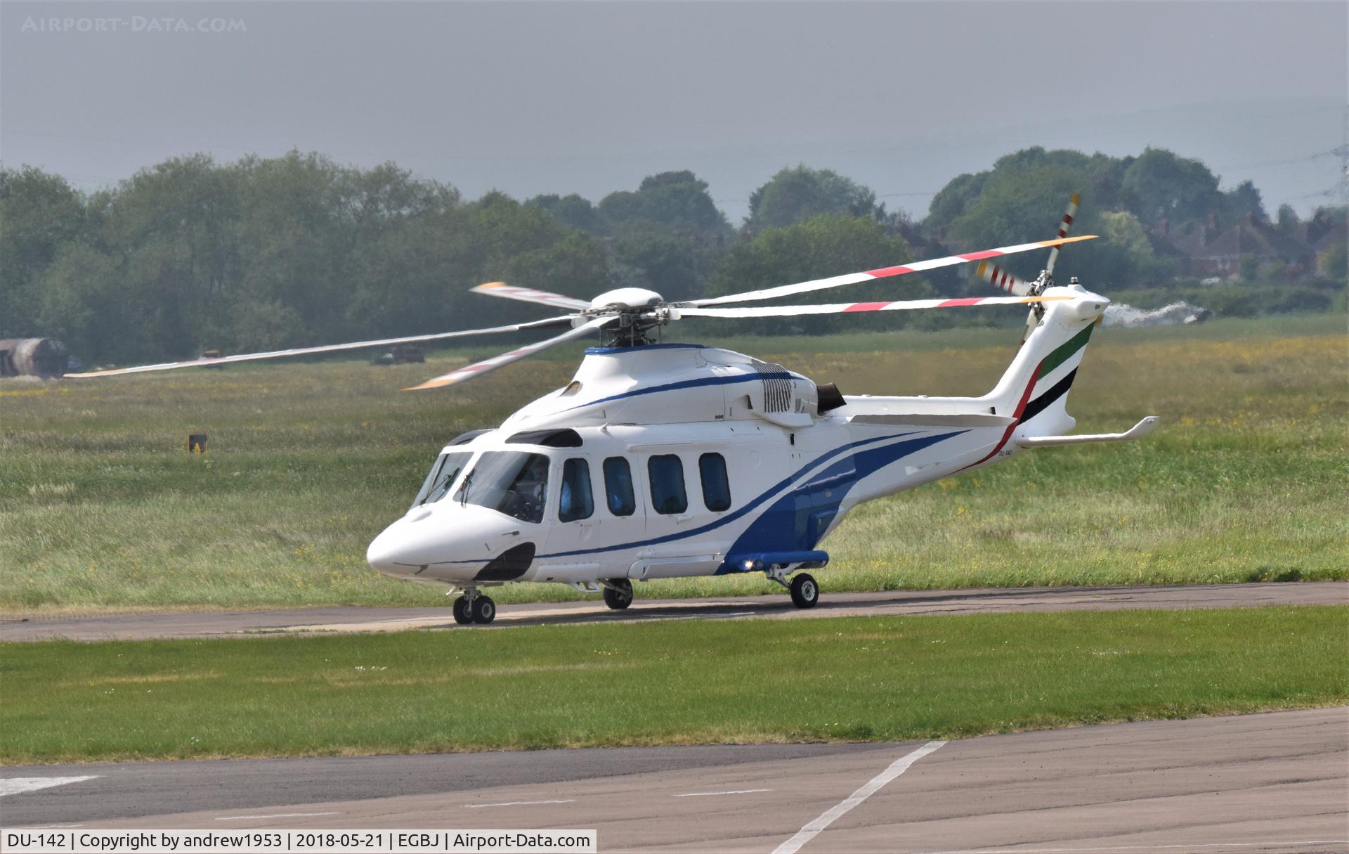DU-142, AgustaWestland AW-139 C/N 31234, DU-142 at Gloucestershire Airport.