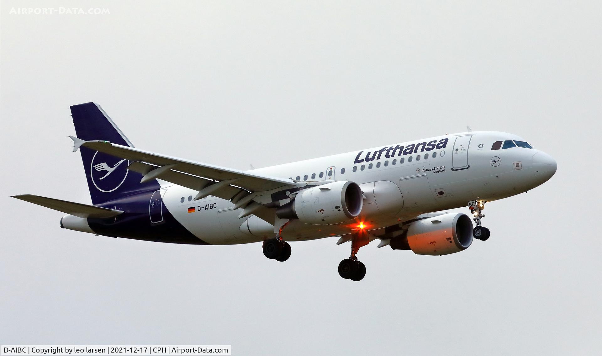 D-AIBC, 2010 Airbus A319-112 C/N 4332, Copenhagen 17.12.2021