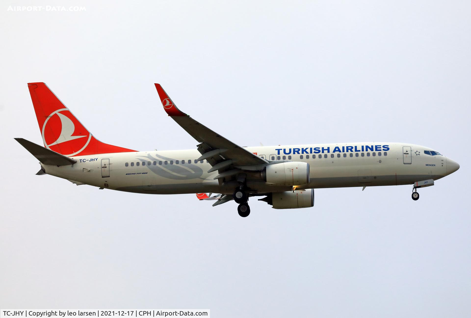 TC-JHY, 2014 Boeing 737-8F2 C/N 42003, Copenhagen 17.12.2021
