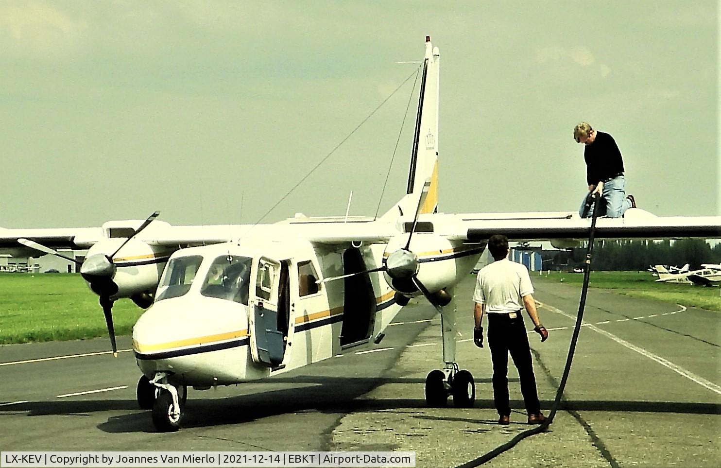 LX-KEV, 1981 Pilatus Britten-Norman BN-2T Islander C/N 2102, Slide scan