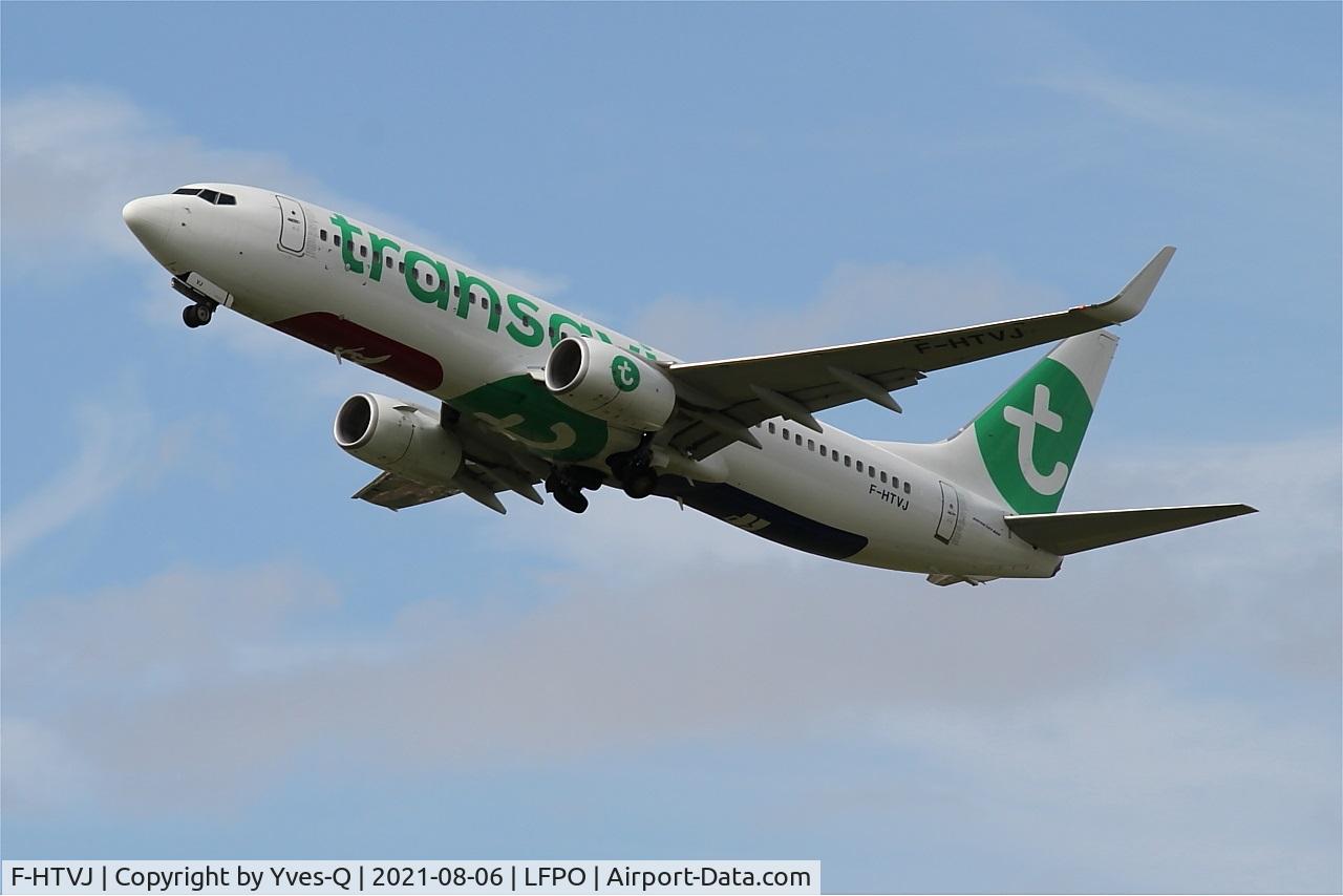 F-HTVJ, 2018 Boeing 737-8K2 C/N 62152, Boeing 737-8K2, Take off rwy 24, Paris-Orly airport (LFPO-ORY)