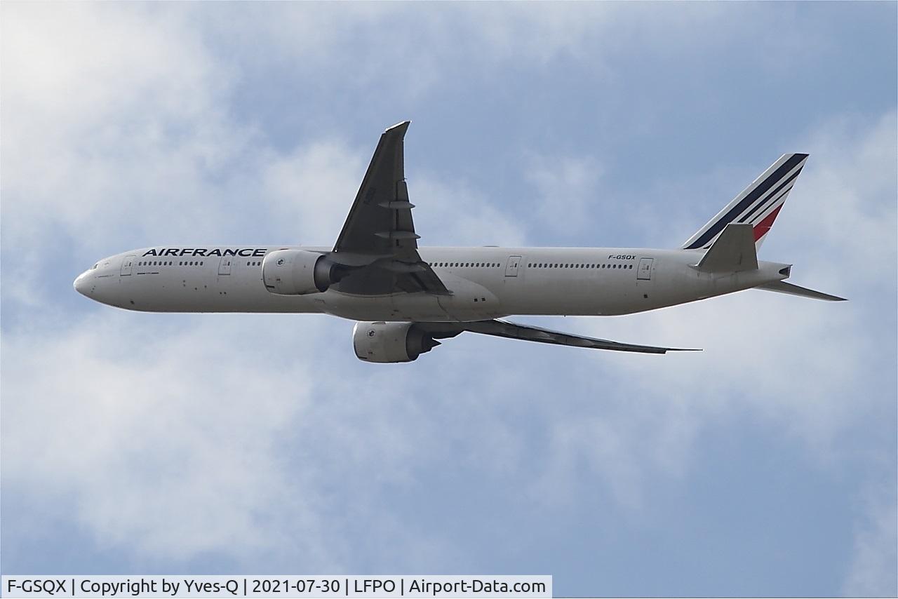 F-GSQX, 2007 Boeing 777-328/ER C/N 32963, Boeing 777-328ER, Climbing from rwy 24, Paris Orly airport (LFPO-ORY)