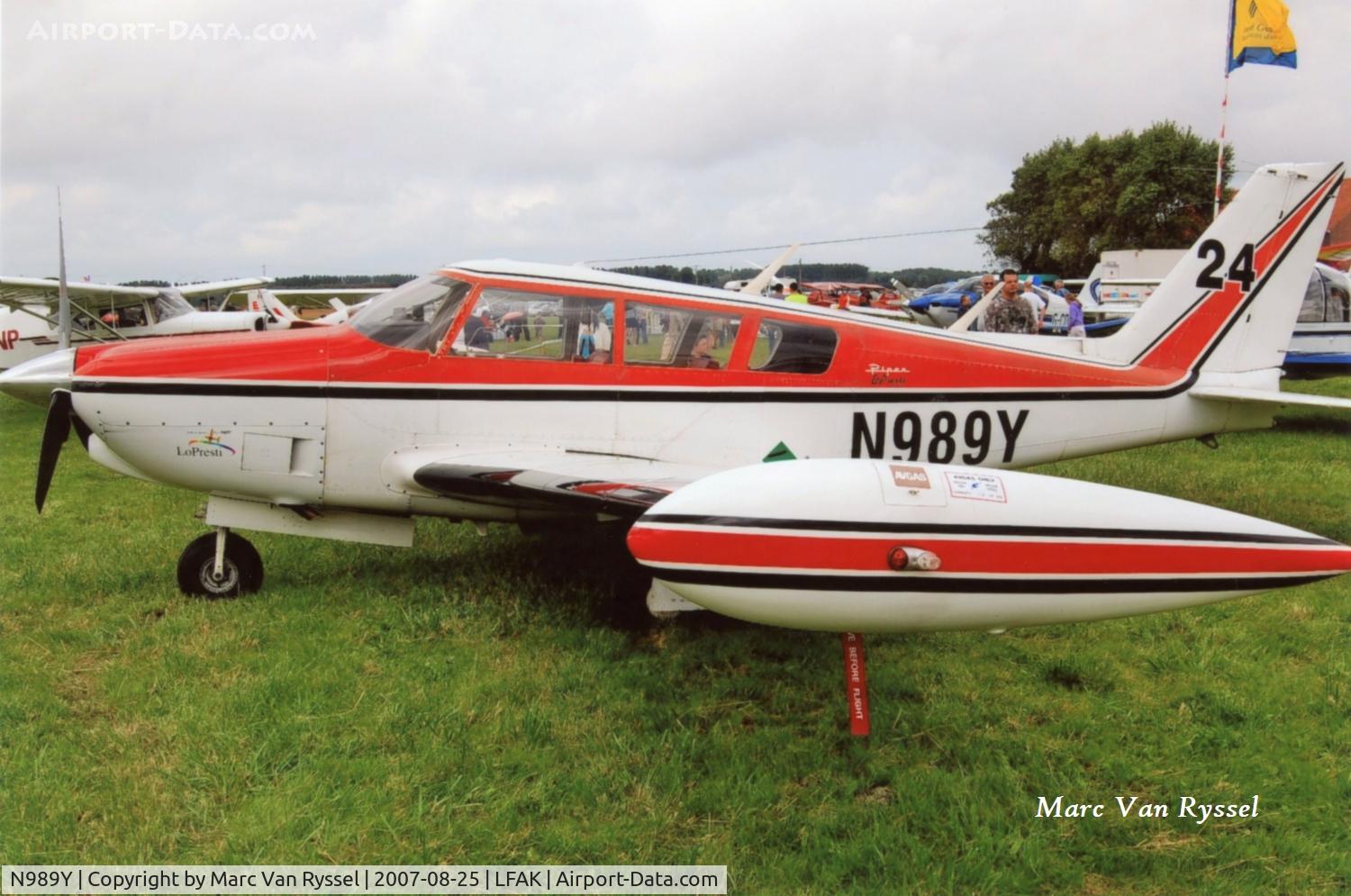 N989Y, 1965 Piper PA-24-260 Comanche C/N 24-4306, At Les Moëres airfield.