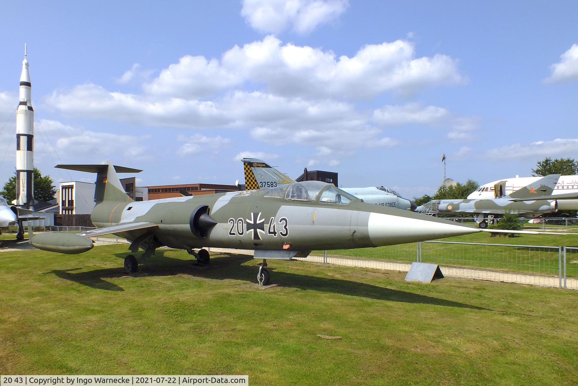 20 43, Lockheed F-104G Starfighter C/N 683-2050, Lockheed F-104G Starfighter at the Flugausstellung P. Junior, Hermeskeil