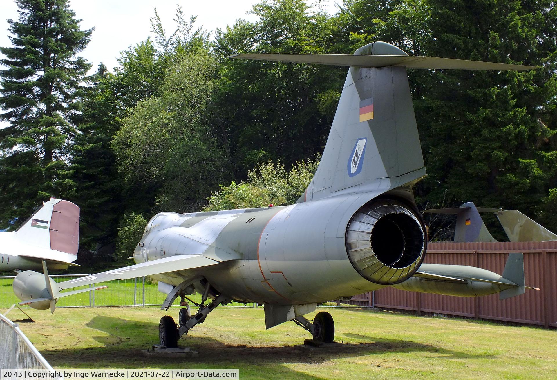 20 43, Lockheed F-104G Starfighter C/N 683-2050, Lockheed F-104G Starfighter at the Flugausstellung P. Junior, Hermeskeil