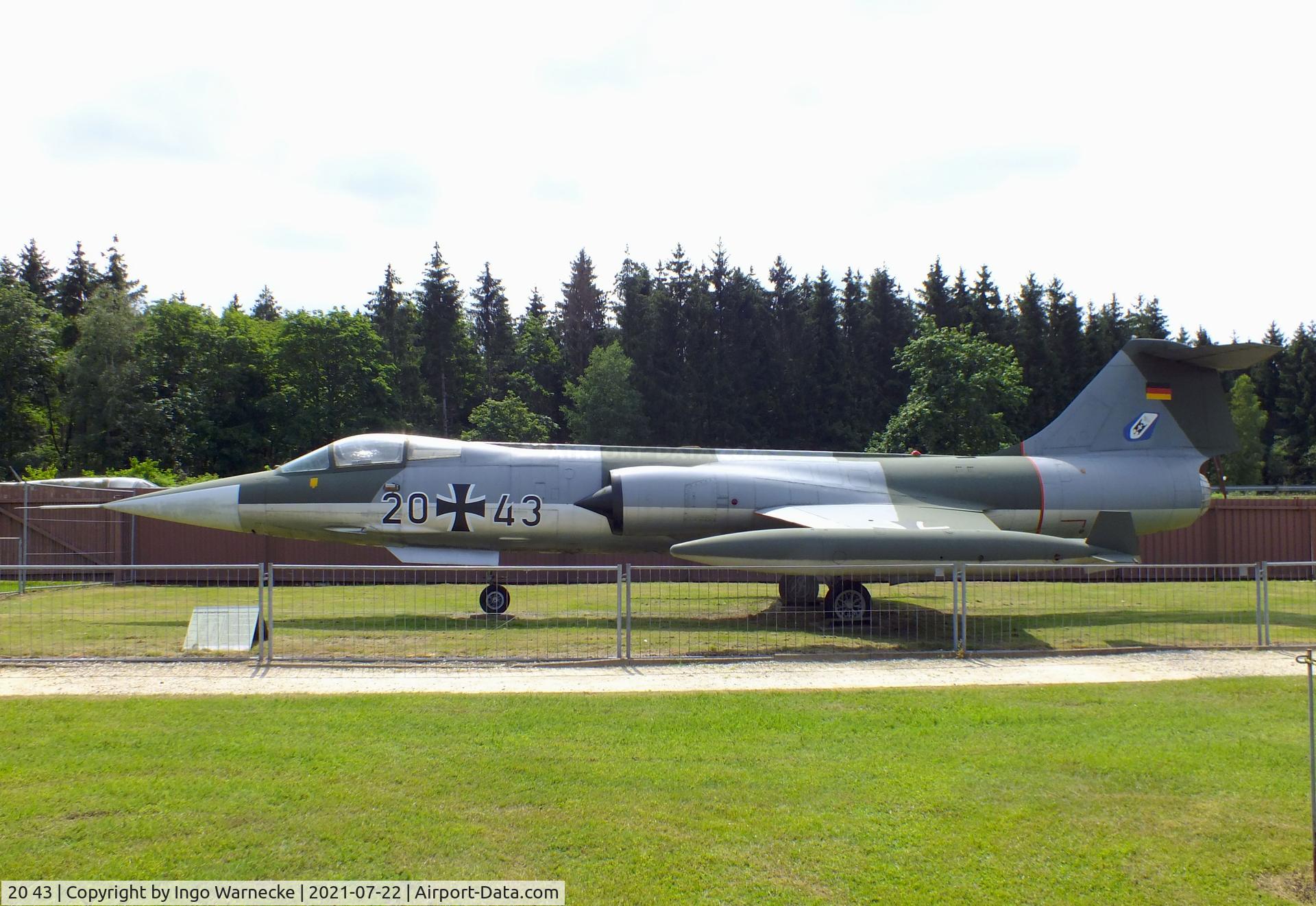 20 43, Lockheed F-104G Starfighter C/N 683-2050, Lockheed F-104G Starfighter at the Flugausstellung P. Junior, Hermeskeil