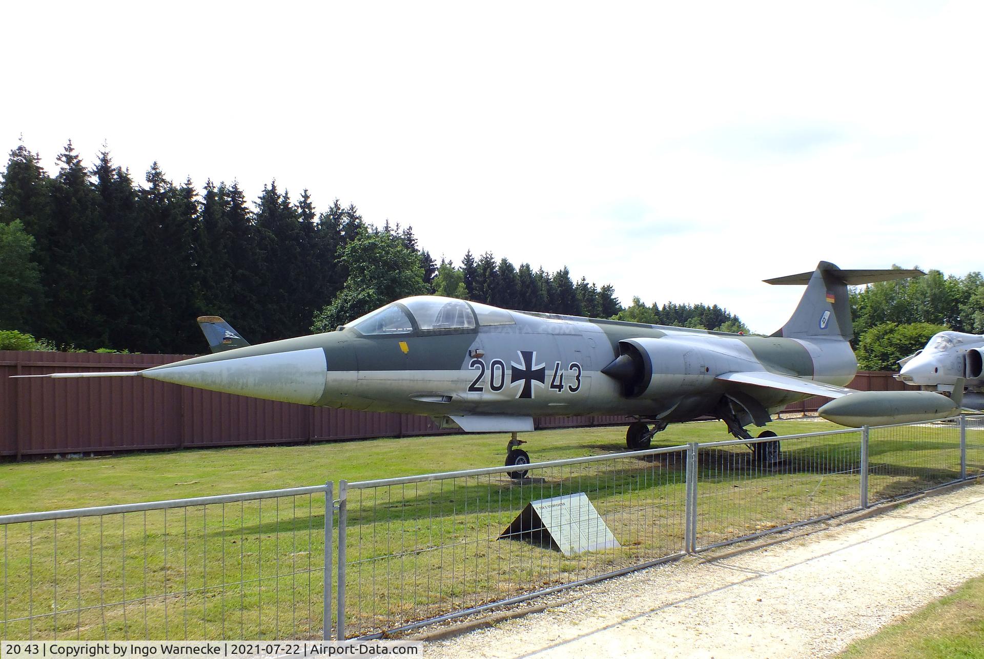 20 43, Lockheed F-104G Starfighter C/N 683-2050, Lockheed F-104G Starfighter at the Flugausstellung P. Junior, Hermeskeil