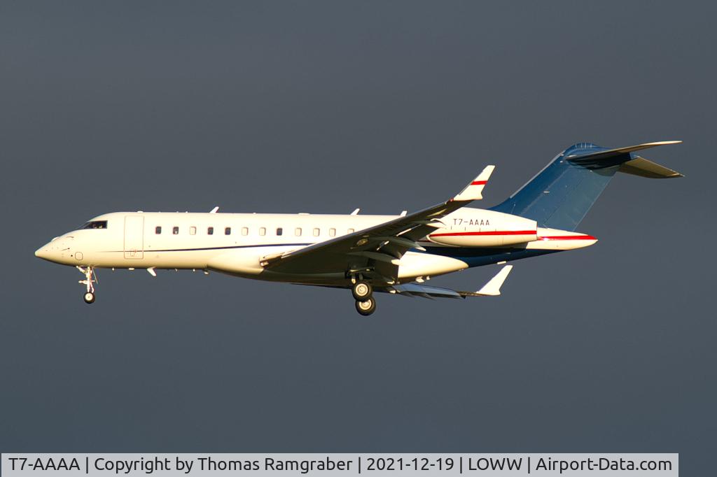 T7-AAAA, 2020 Bombardier Global 6500 (BD-700-1A10) C/N 60016, private Bombardier Global 6500