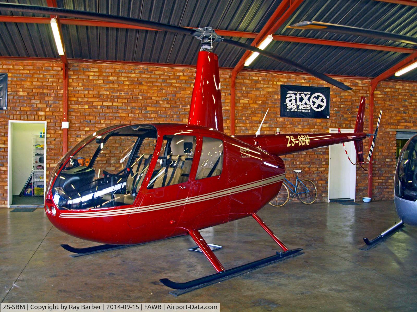 ZS-SBM, 2008 Robinson R-44 Raven II C/N 12099, ZS-SBM   Robinson R-44 Raven II [12099] Pretoria-Wonderboom~ZS 15/09/2014. Written off 05-03-2021 at Xumabee Game Ranch Zimbabwe~A2.