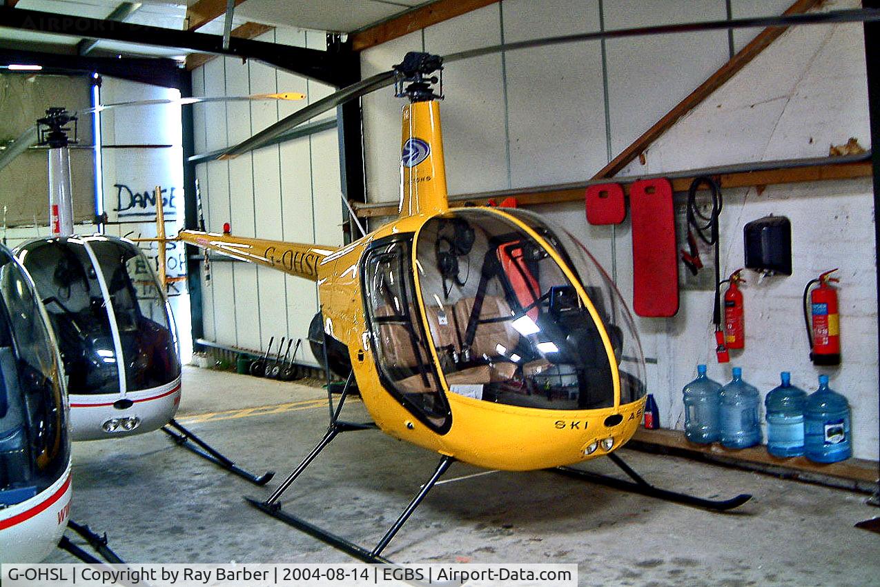 G-OHSL, 1989 Robinson R22 Beta C/N 0967, G-OHSL   Robinson R-22 Beta [0967] (Astons of Kempsey (Holdings) Ltd) Shobdon~G 14/08/2004
