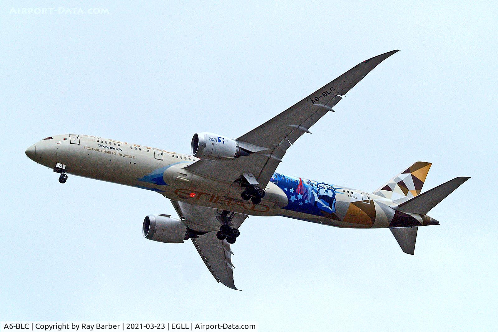 A6-BLC, 2015 Boeing 787-9 Dreamliner Dreamliner C/N 39648, A6-BLC   Boeing 787-9 Dreamliner [39648] (Etihad Airways) Home~G 23/03/2021