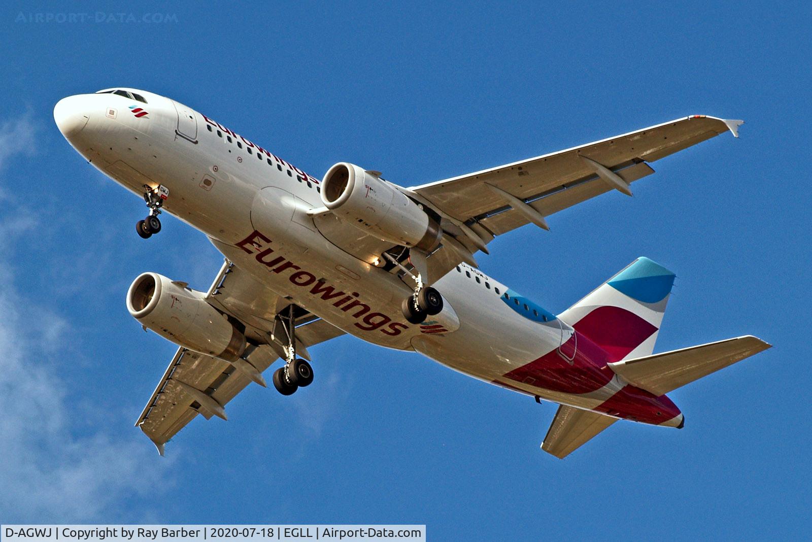 D-AGWJ, 2008 Airbus A319-132 C/N 3375, D-AGWJ   Airbus A319-132 [3375] (Eurowings) Home~G 28/07/2020