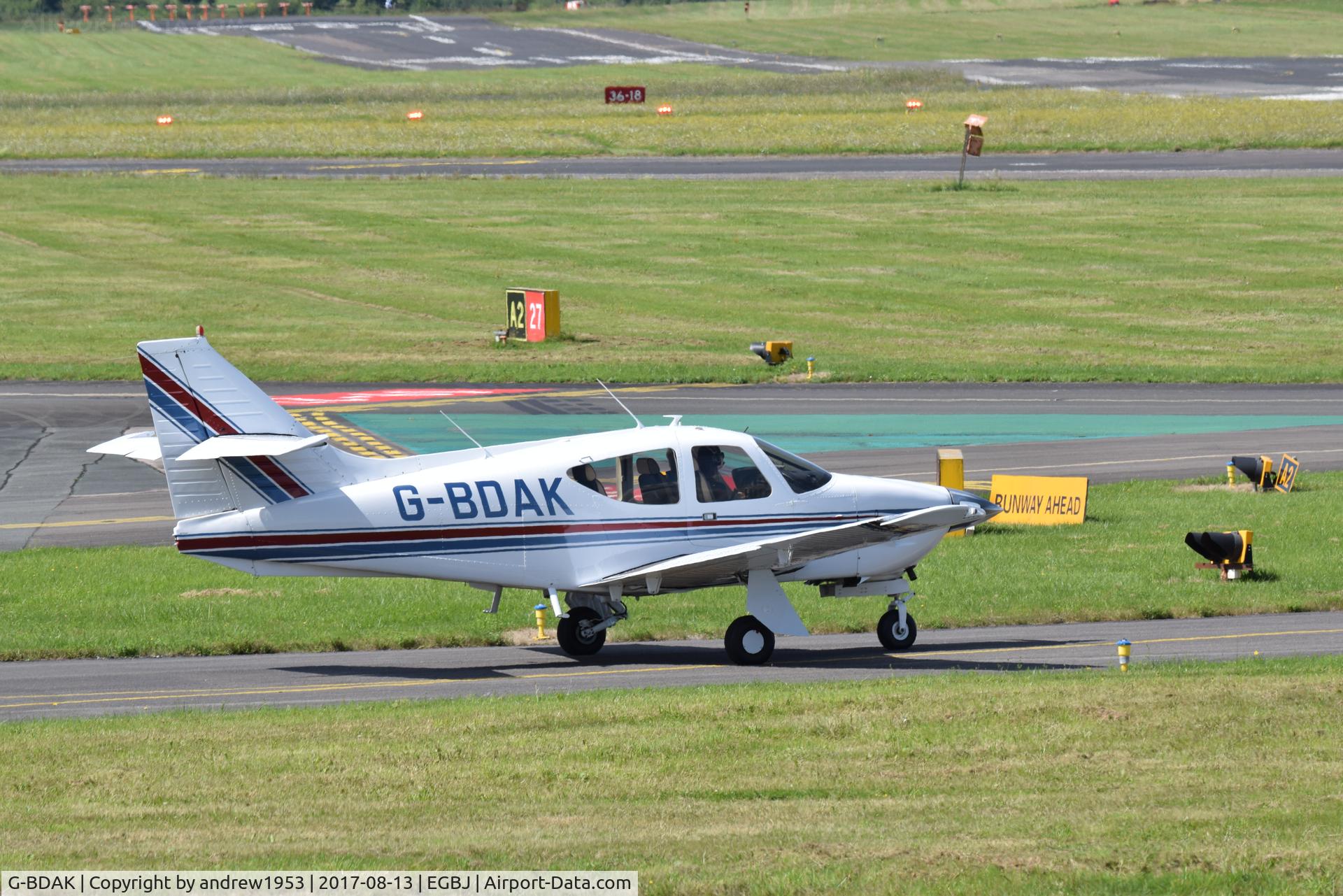 G-BDAK, 1975 Rockwell Commander 112A C/N 252, G-BDAK at Gloucestershire Airport.