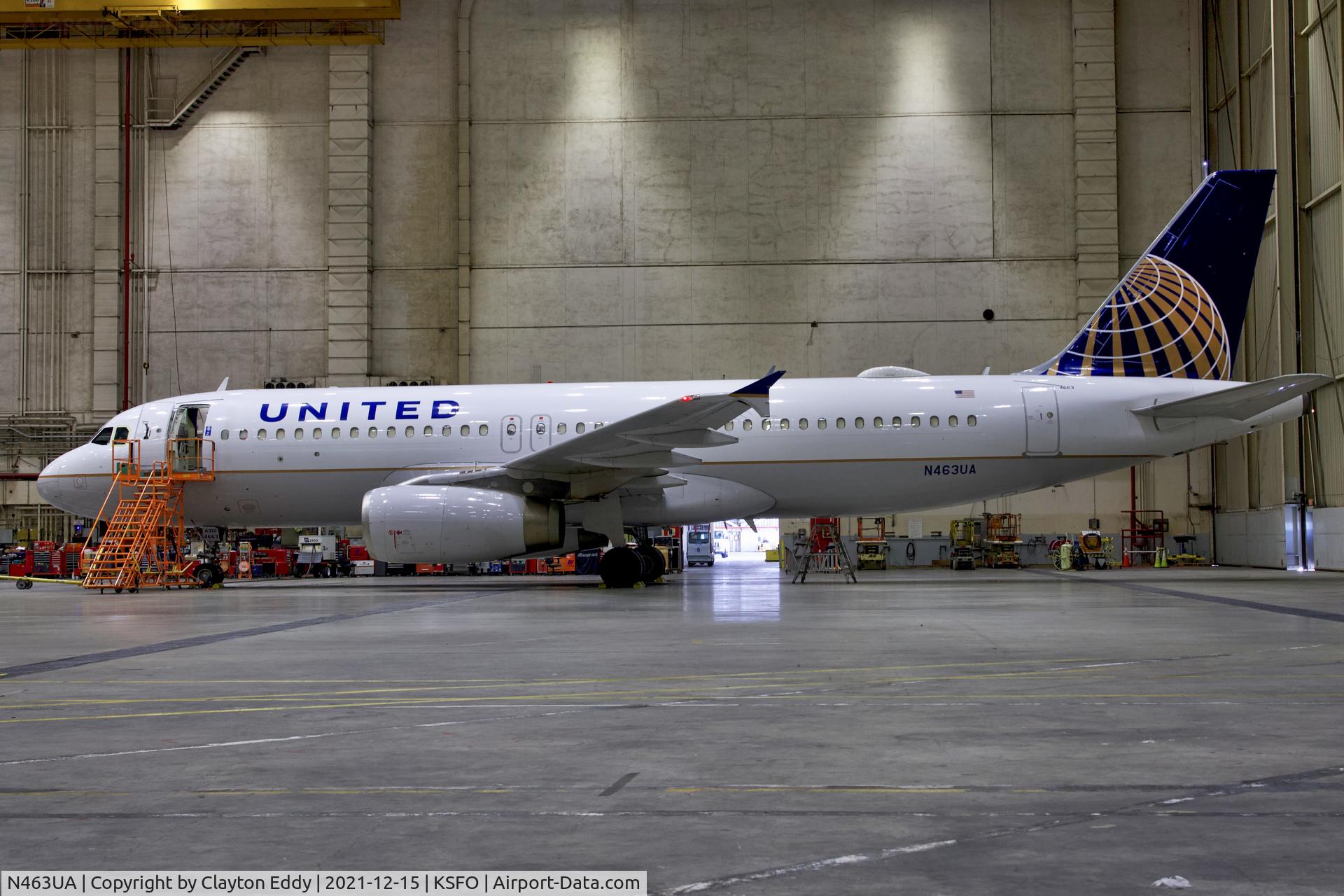 N463UA, 2000 Airbus A320-232 C/N 1282, SFO 2021.