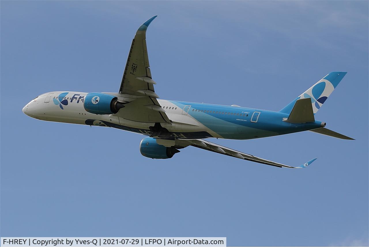 F-HREY, 2019 Airbus A350-941 C/N 325, Airbus A350-941, Climbing from rwy 24, Paris-Orly airport (LFPO-ORY)