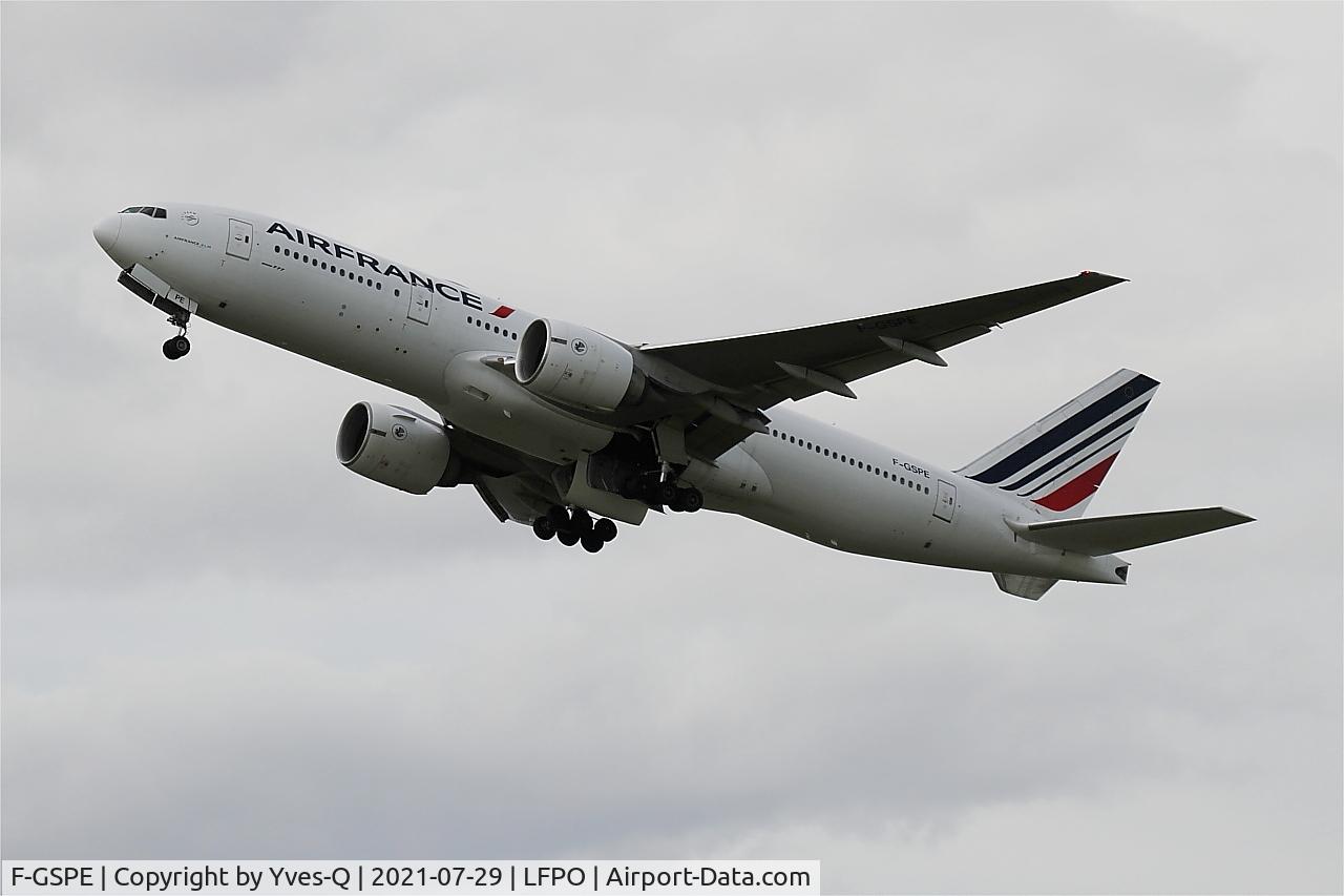 F-GSPE, 1999 Boeing 777-228/ER C/N 29006, Boeing 777-228-ER, Take off rwy 24,Paris Orly airport (LFPO-ORY)