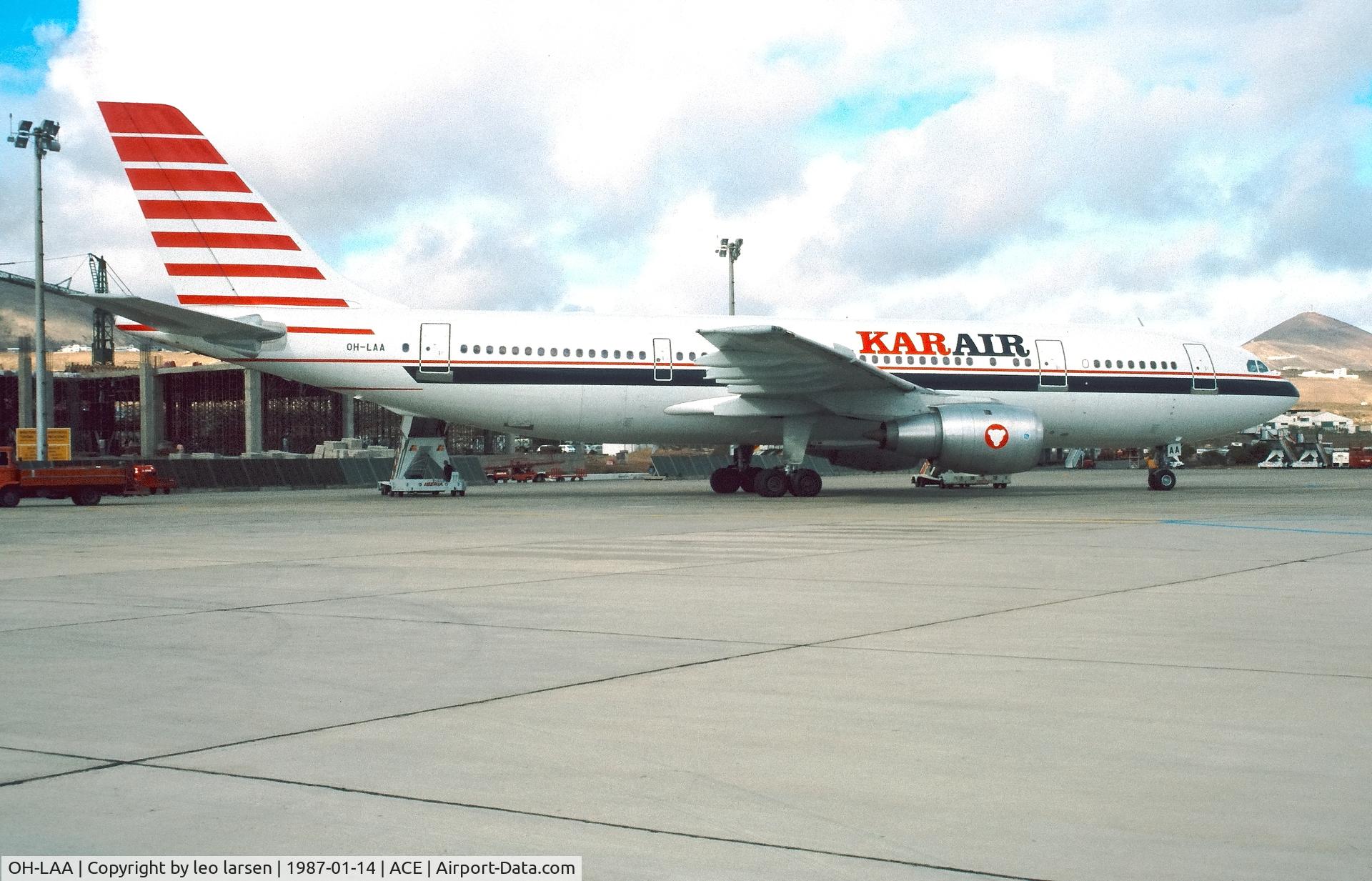 OH-LAA, 1984 Airbus A300B4-203 C/N 299, Arrecife 14.1.1987