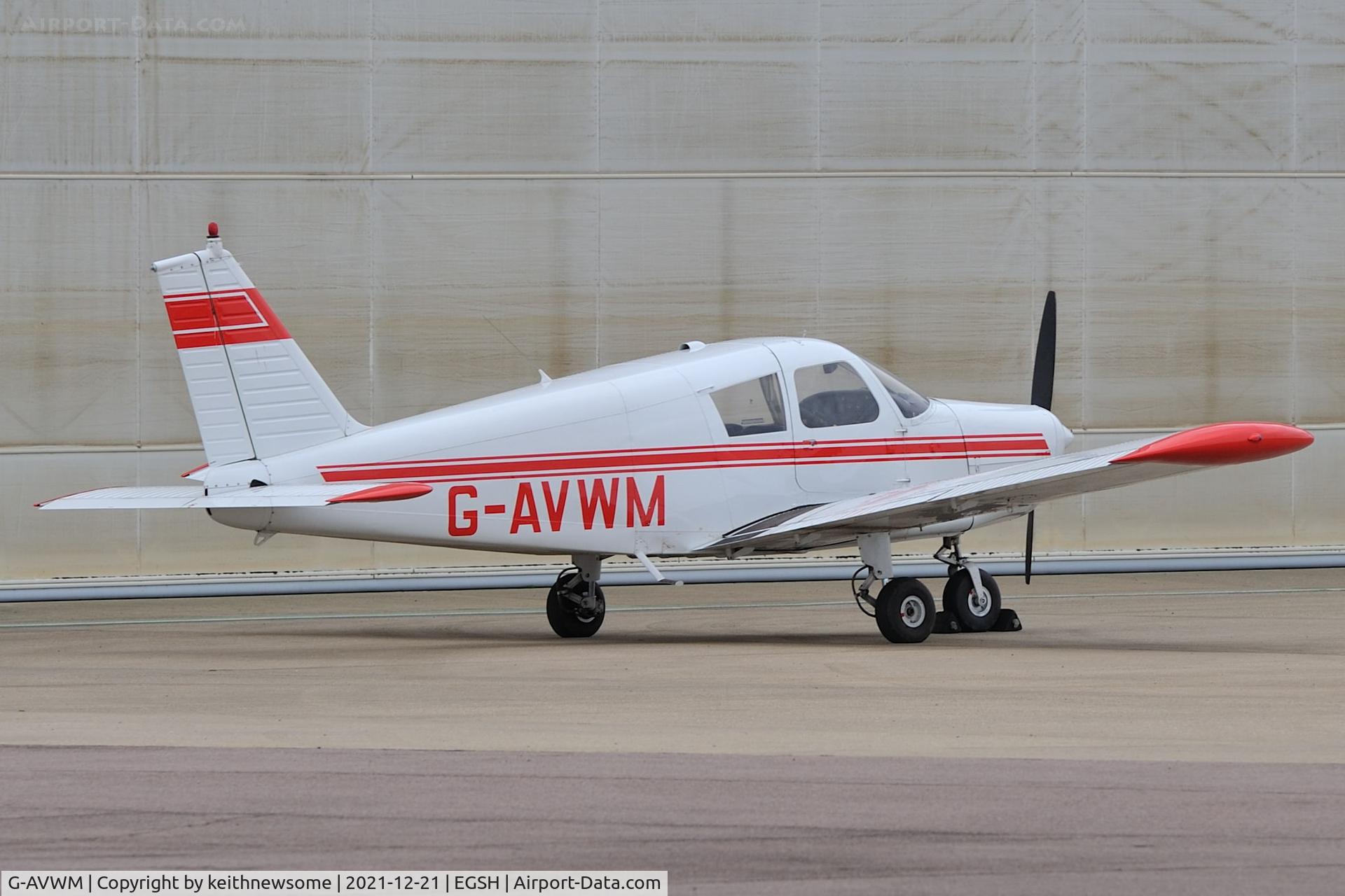 G-AVWM, 1967 Piper PA-28-140 Cherokee C/N 28-24005, Parked at Norwich.