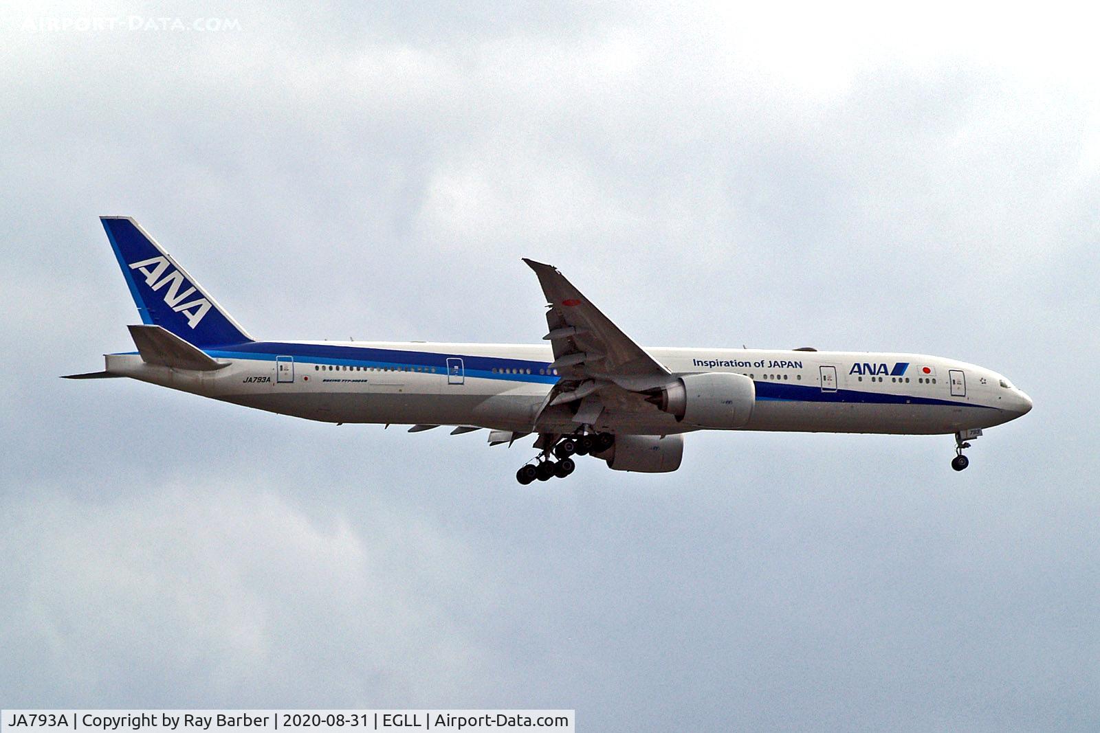 JA793A, 2018 Boeing 777-300/ER C/N 61512, JA793A   Boeing 777-300ER [61512] (ANA-All Nippon Airways) Home~G 31/08/2020