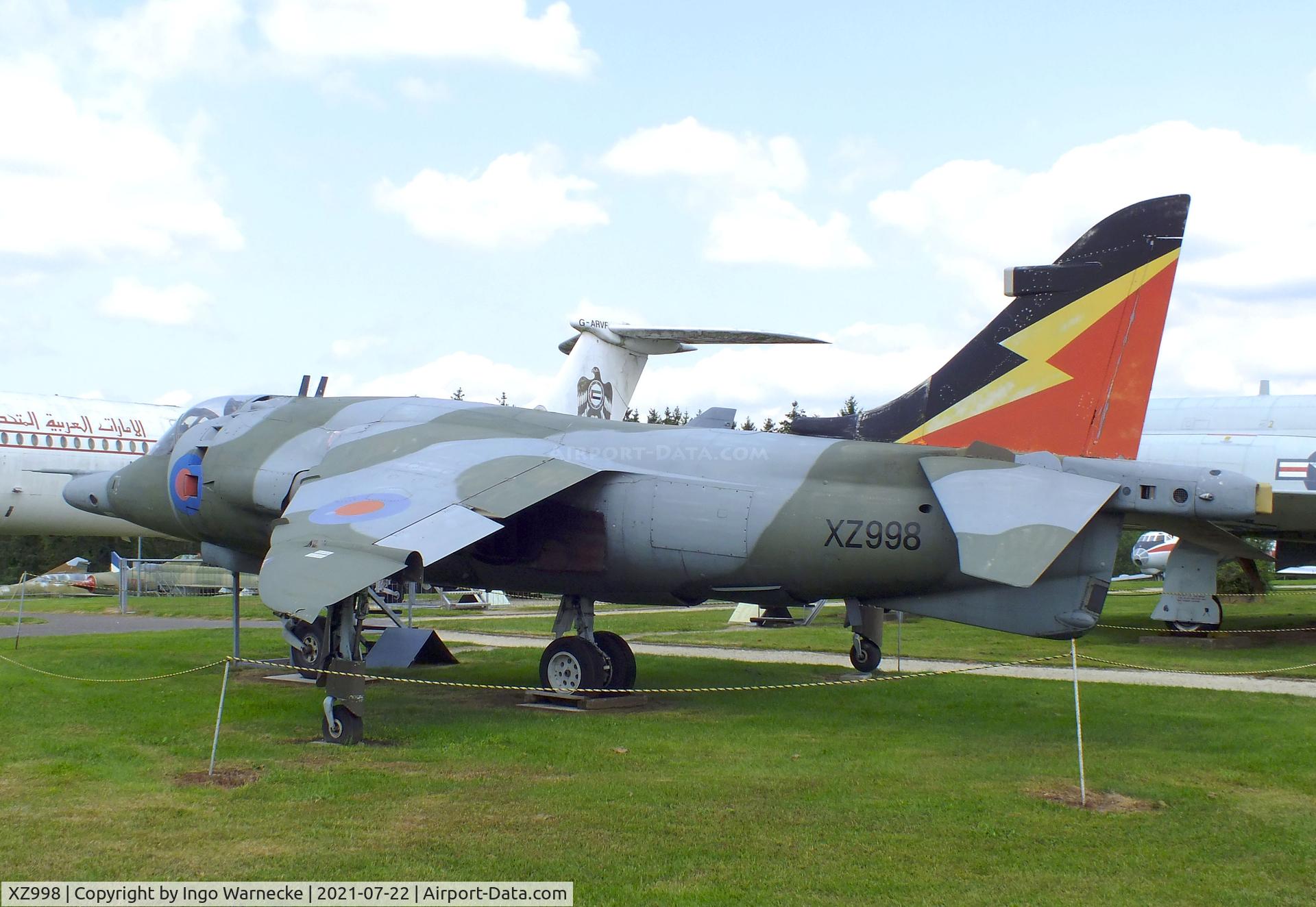 XZ998, 1982 Hawker Siddeley Harrier GR.3 C/N 712221, Hawker Siddeley Harrier GR3 at the Flugausstellung P. Junior, Hermeskeil