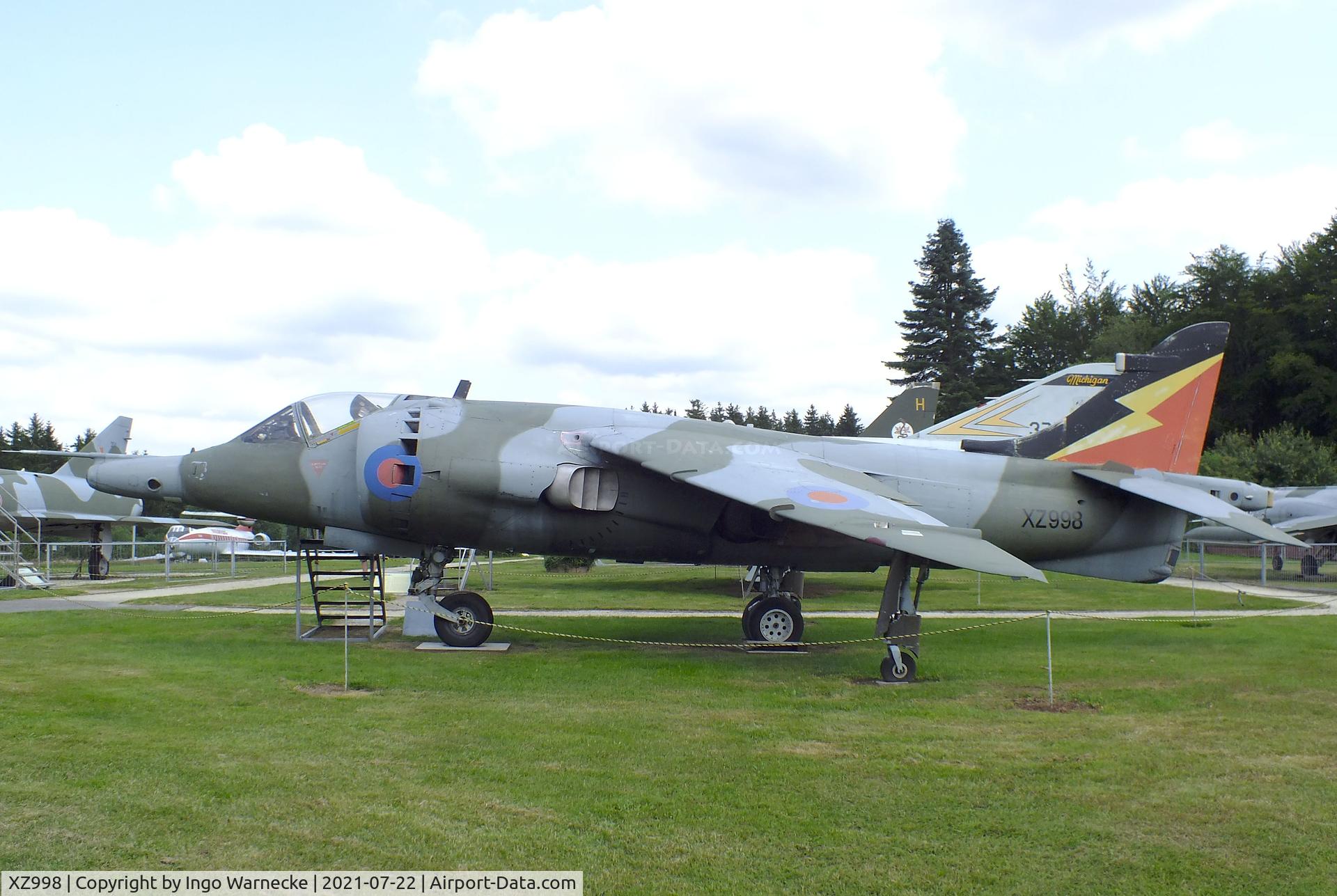 XZ998, 1982 Hawker Siddeley Harrier GR.3 C/N 712221, Hawker Siddeley Harrier GR3 at the Flugausstellung P. Junior, Hermeskeil
