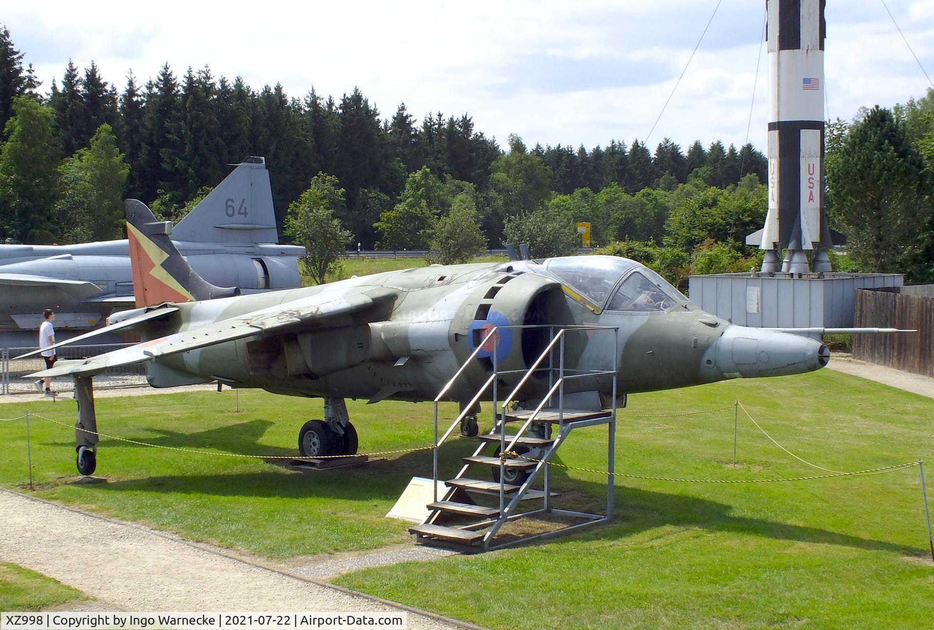 XZ998, 1982 Hawker Siddeley Harrier GR.3 C/N 712221, Hawker Siddeley Harrier GR3 at the Flugausstellung P. Junior, Hermeskeil